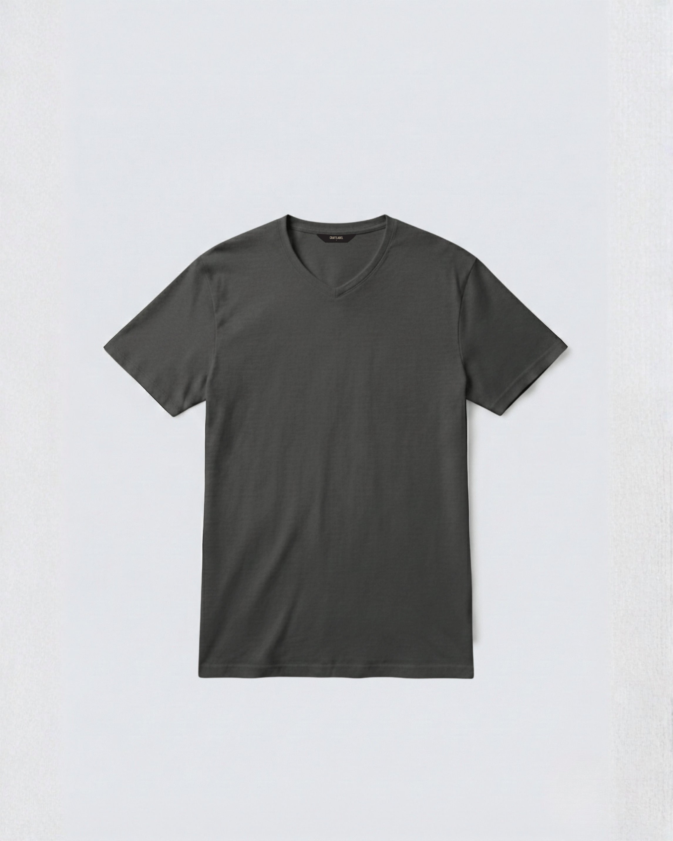 Anthracıte V-Neck T-Shirt