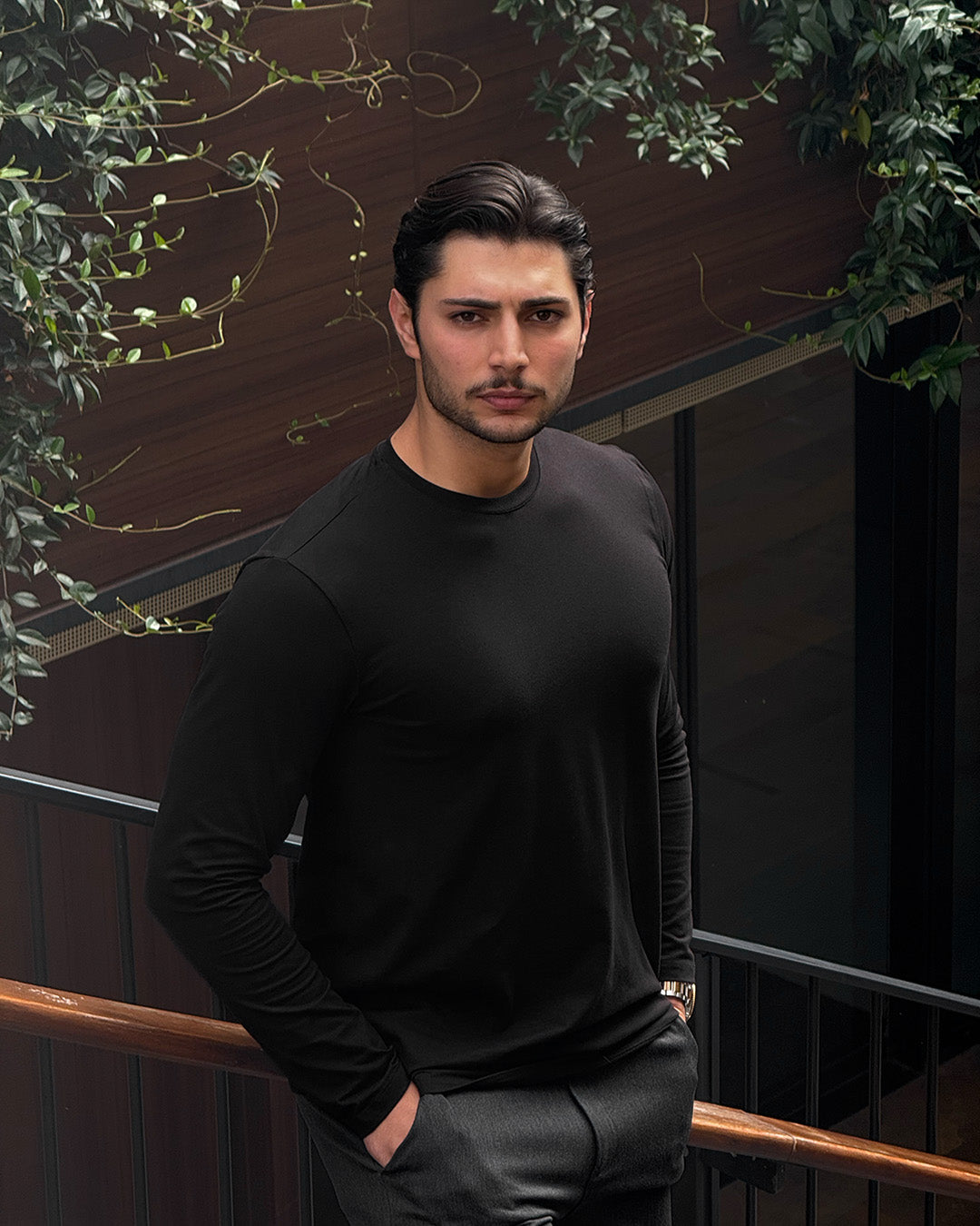 Black Long-Sleeve T-Shirt