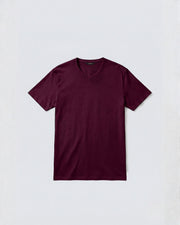 Burgundy V-Neck T-Shirt