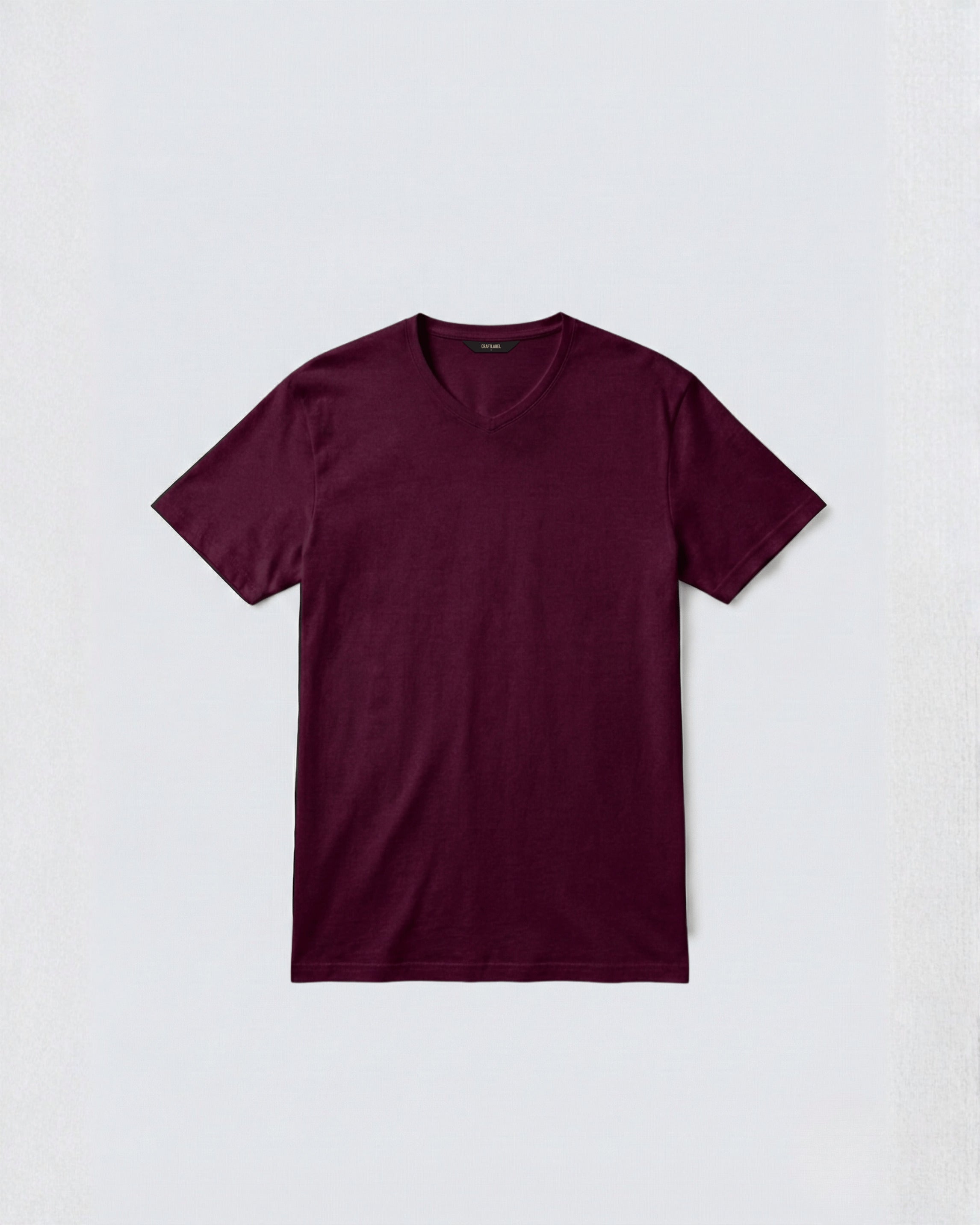 Burgundy V-Neck T-Shirt