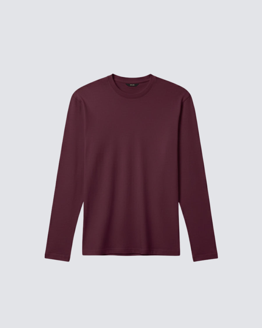 Burgundry Long-Sleeve T-Shirt