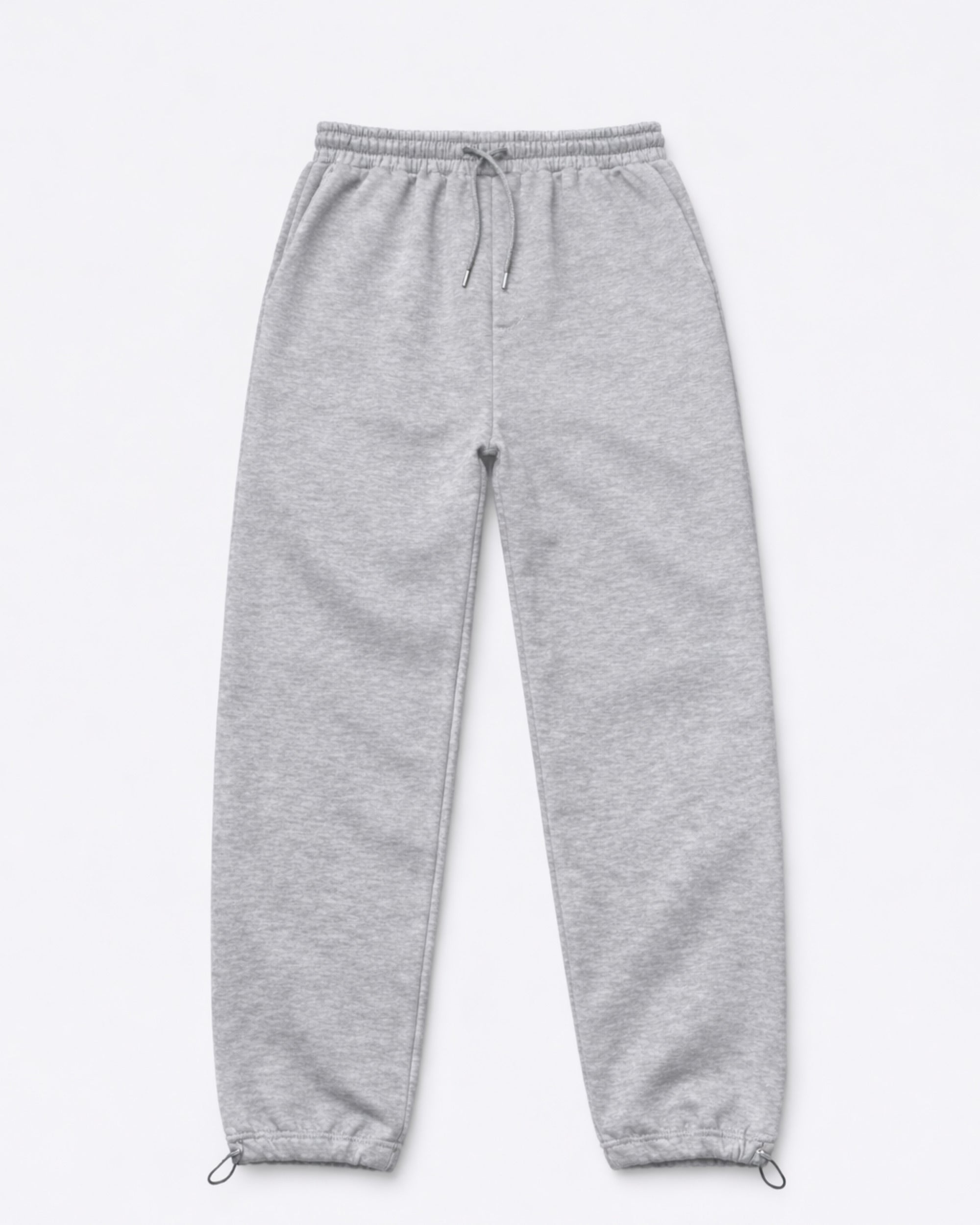 Gray Relaxed-Fit Adjustable Hem Sweatpants