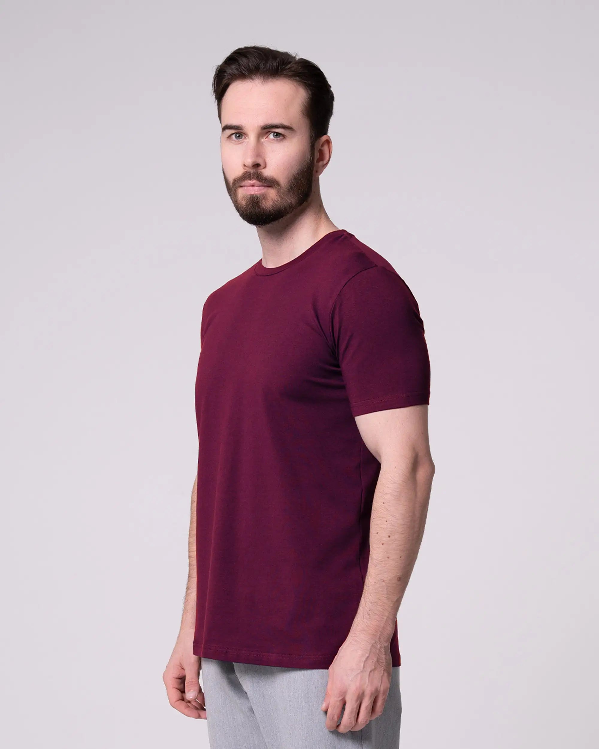 Bordo Bisiklet Yaka Tişört Craftlabel