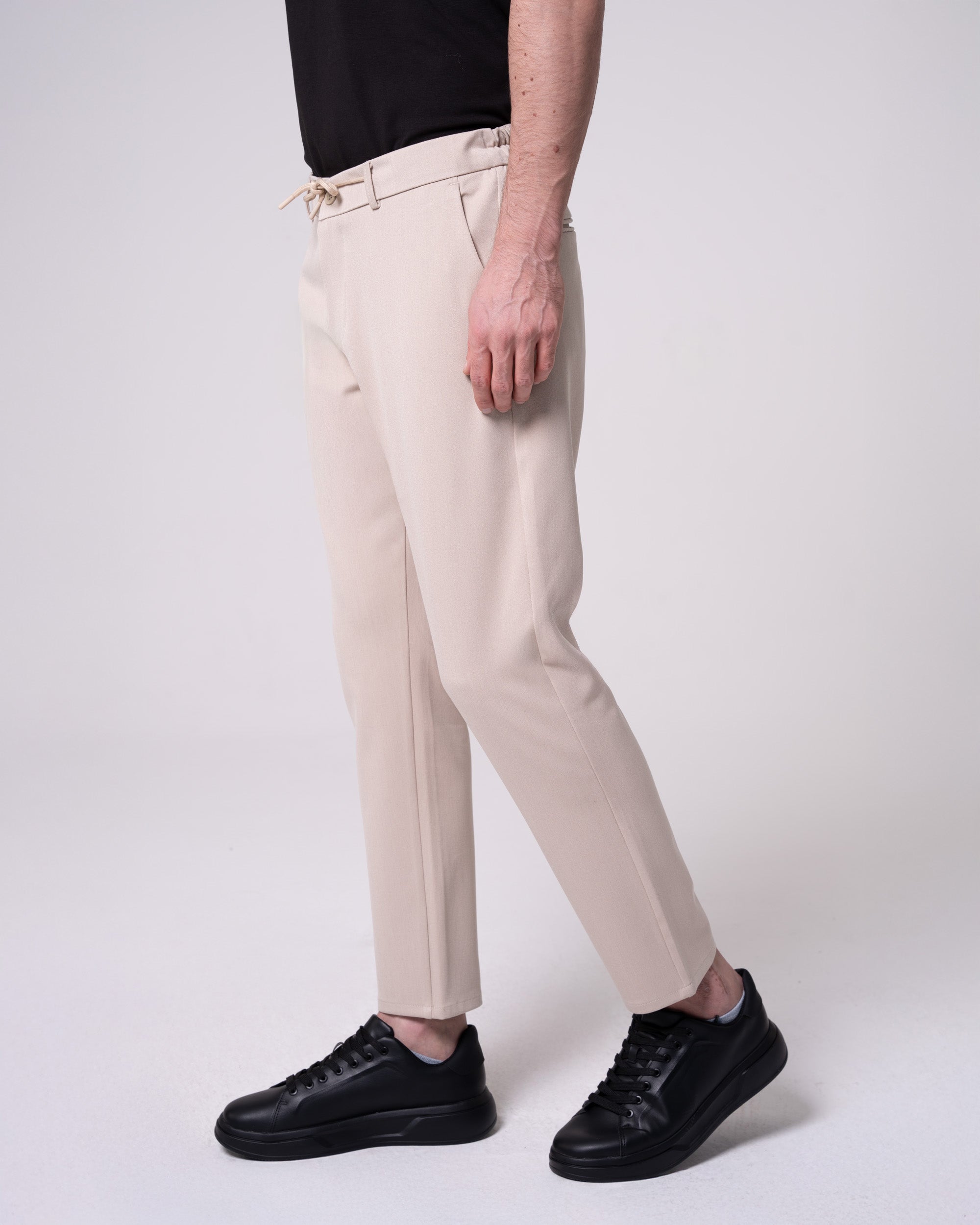Beige Jogger Pants