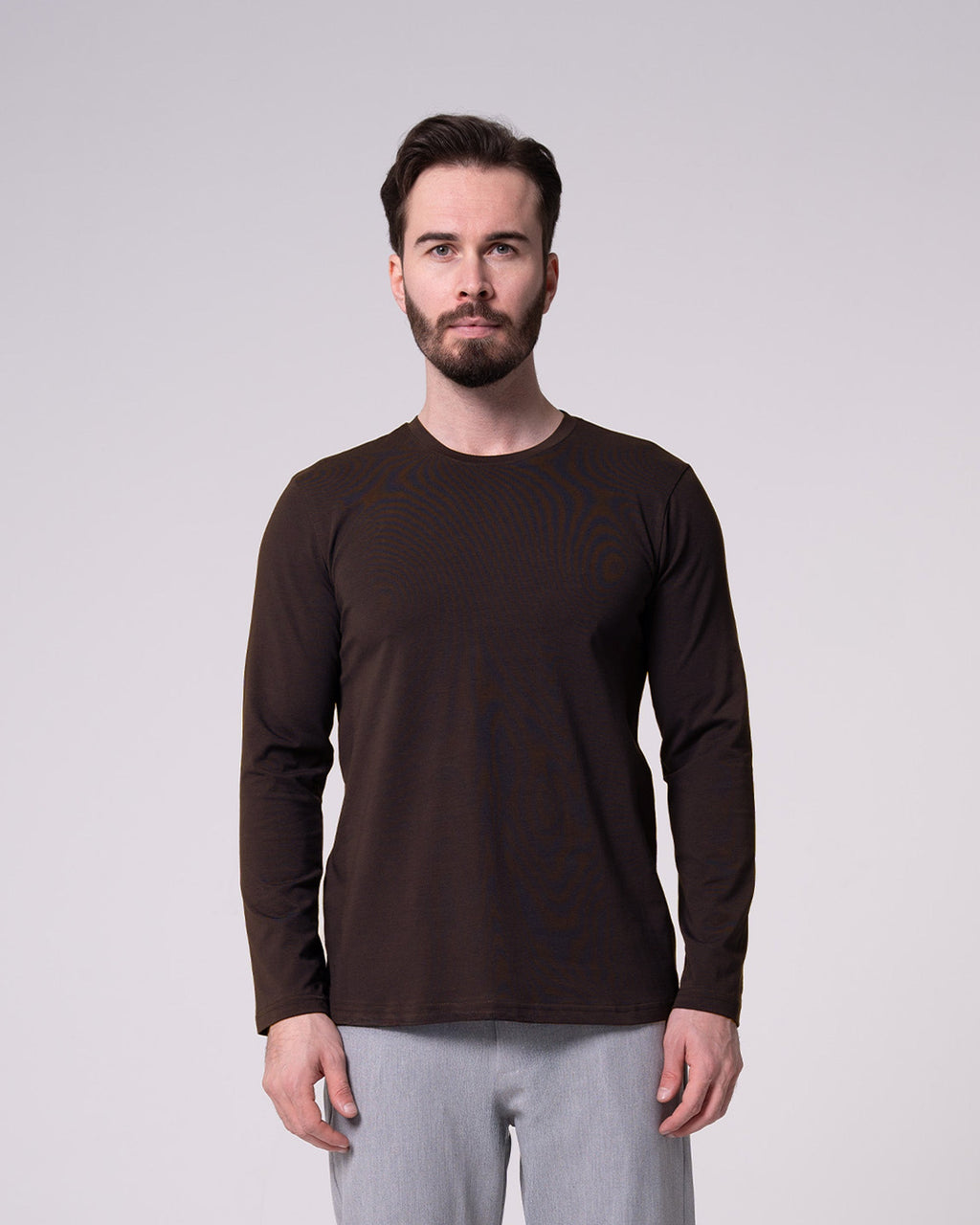 Brown Long-Sleeve T-Shirt