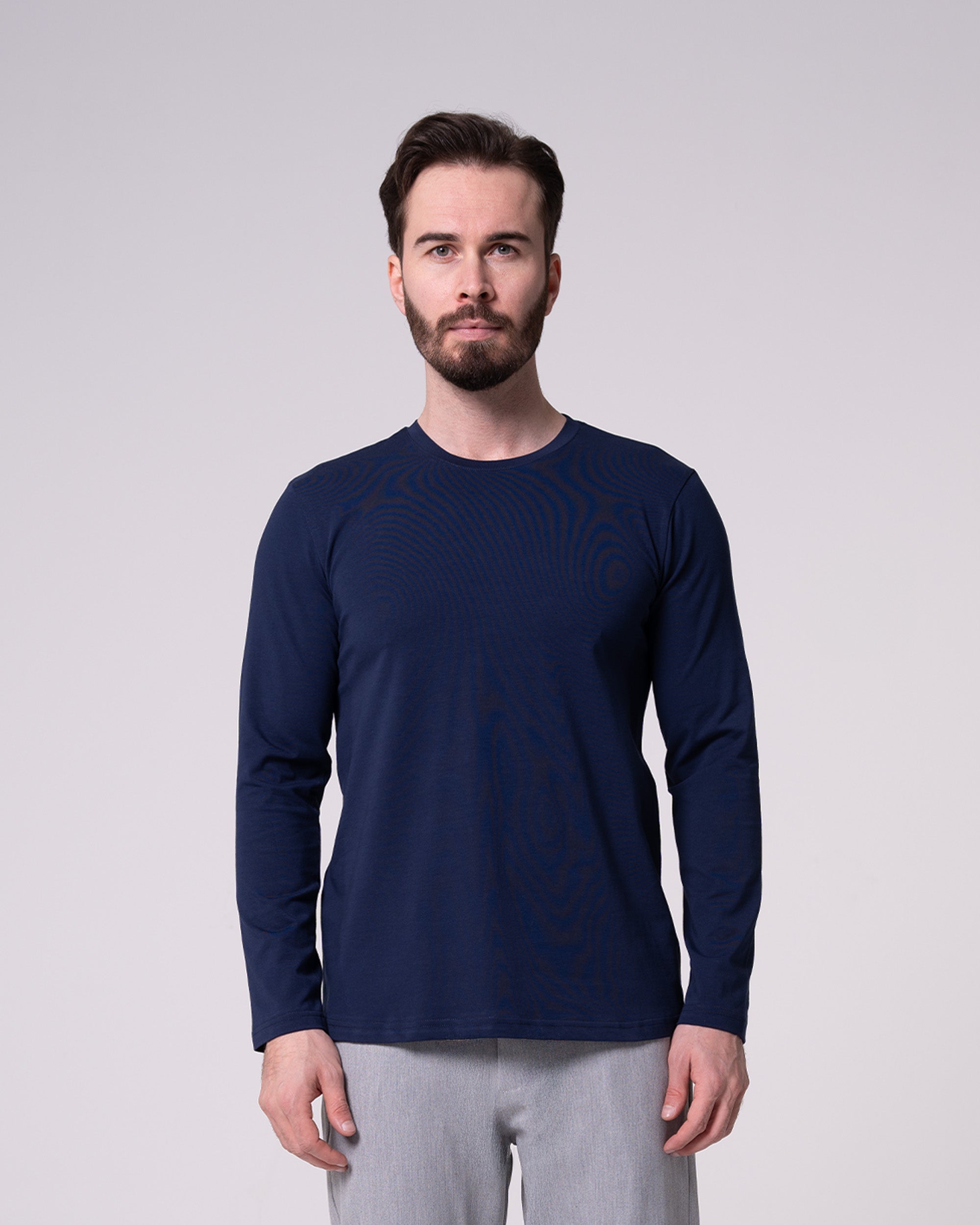 Navy Blue Long-Sleeve T-Shirt