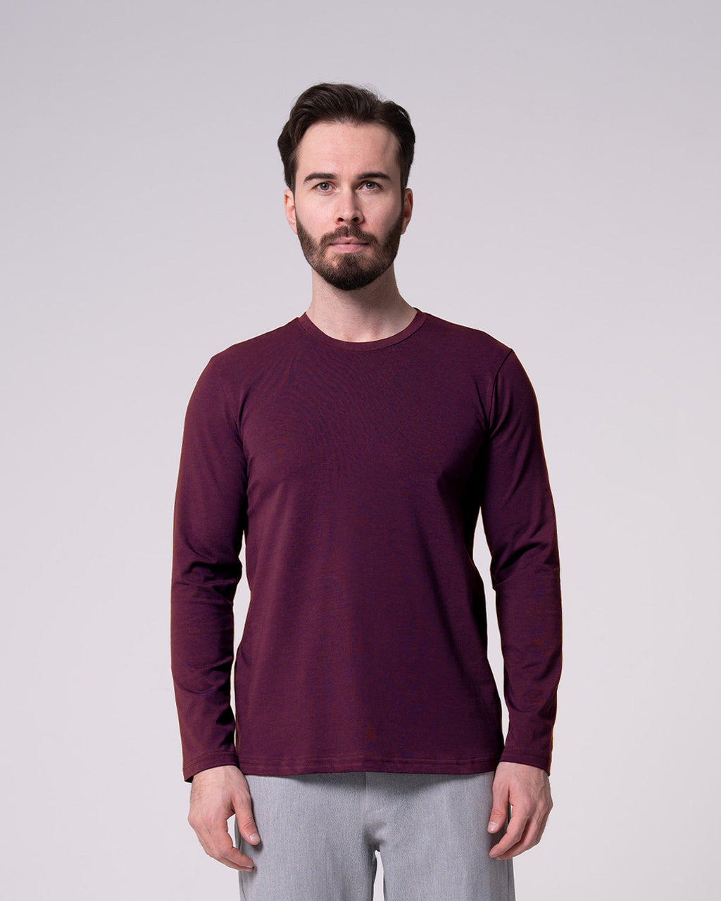 Burgundry Long-Sleeve T-Shirt