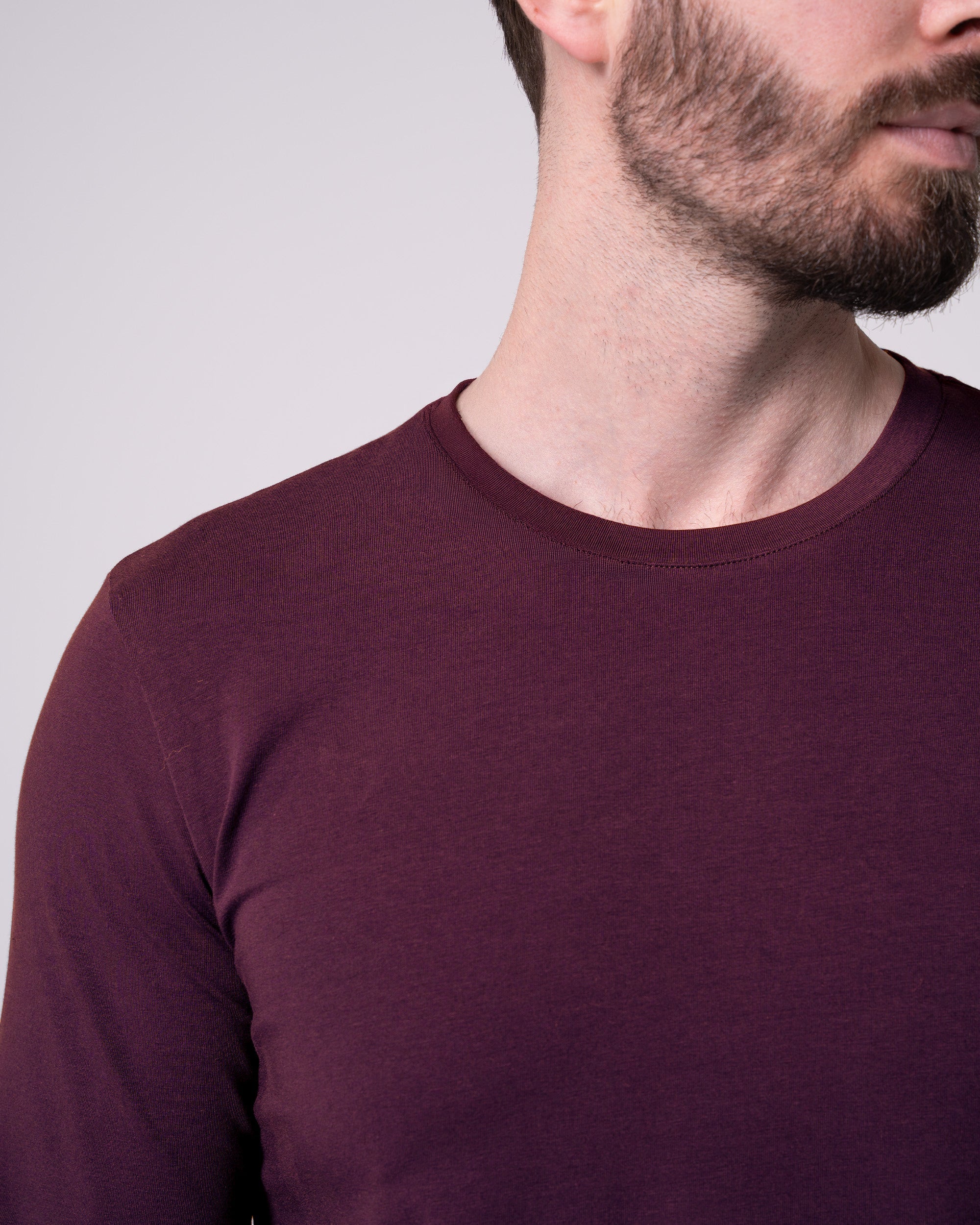 Burgundry Long-Sleeve T-Shirt