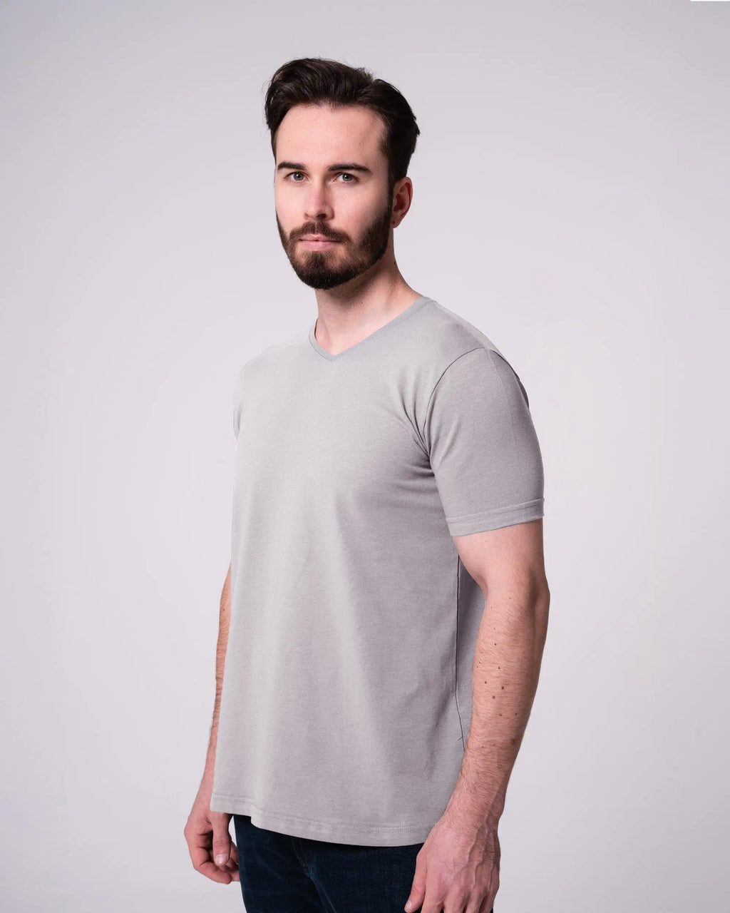 Gray V-Neck T-Shirt