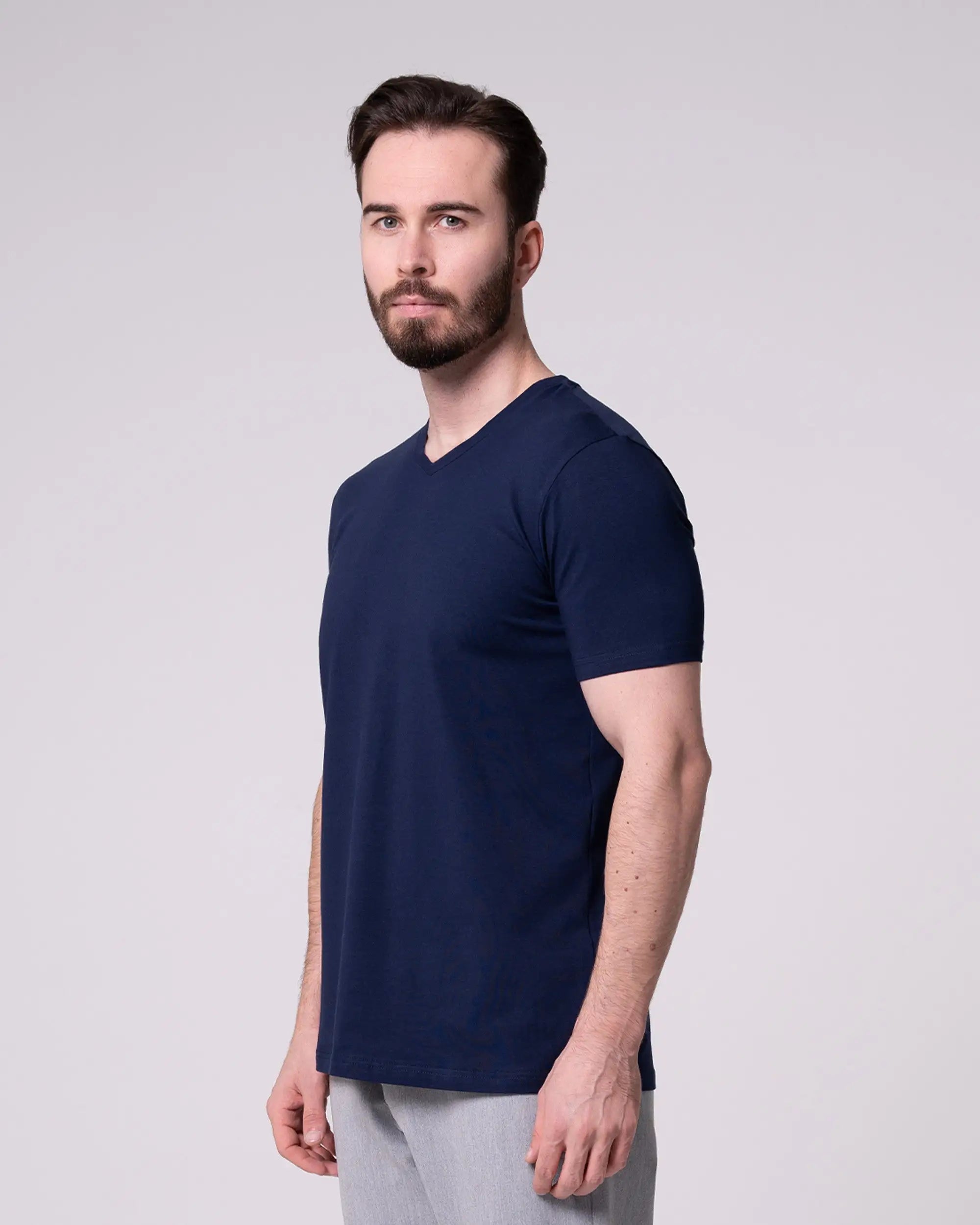 Navy Blue V-Neck T-Shirt