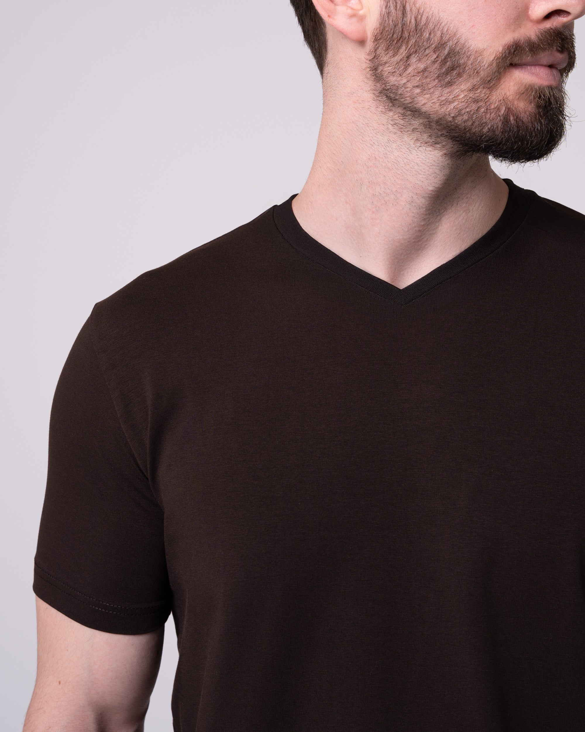 Brown V-Neck T-Shirt