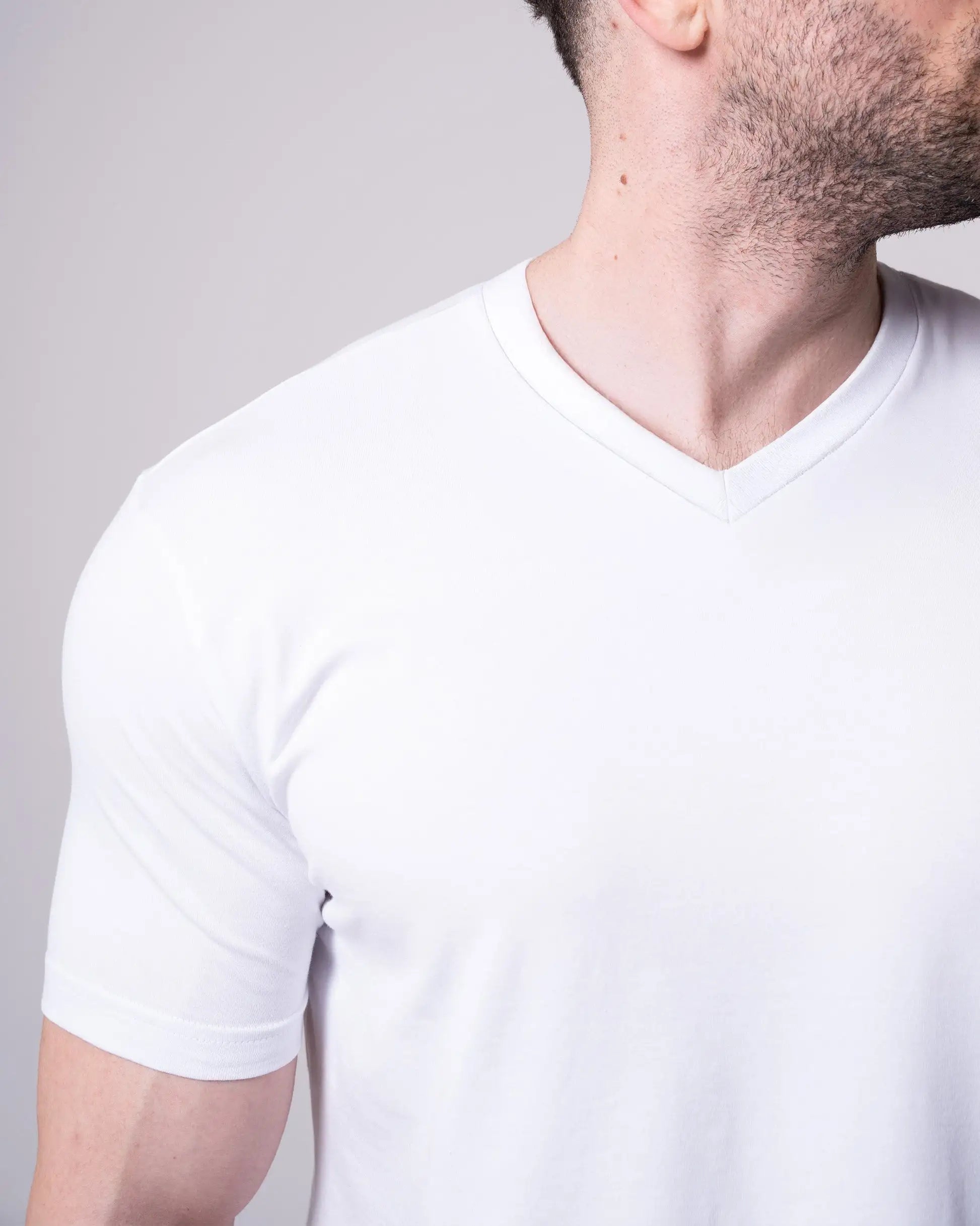White V-Neck T-Shirt