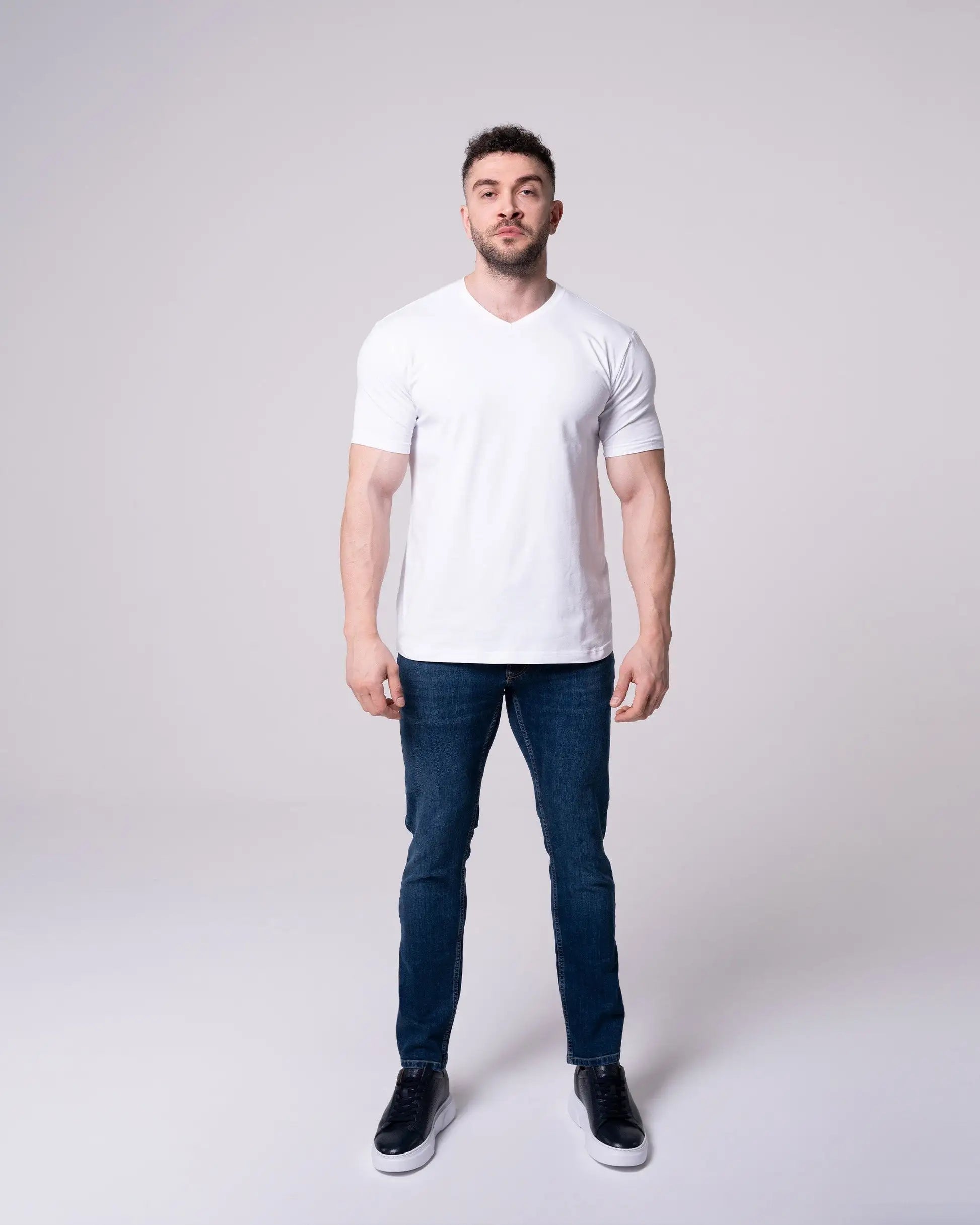 White V-Neck T-Shirt