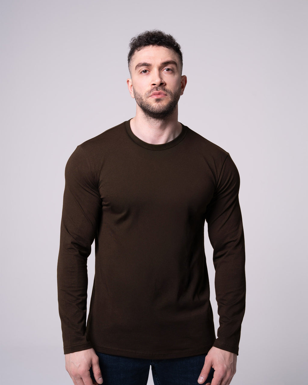 Brown Long-Sleeve T-Shirt