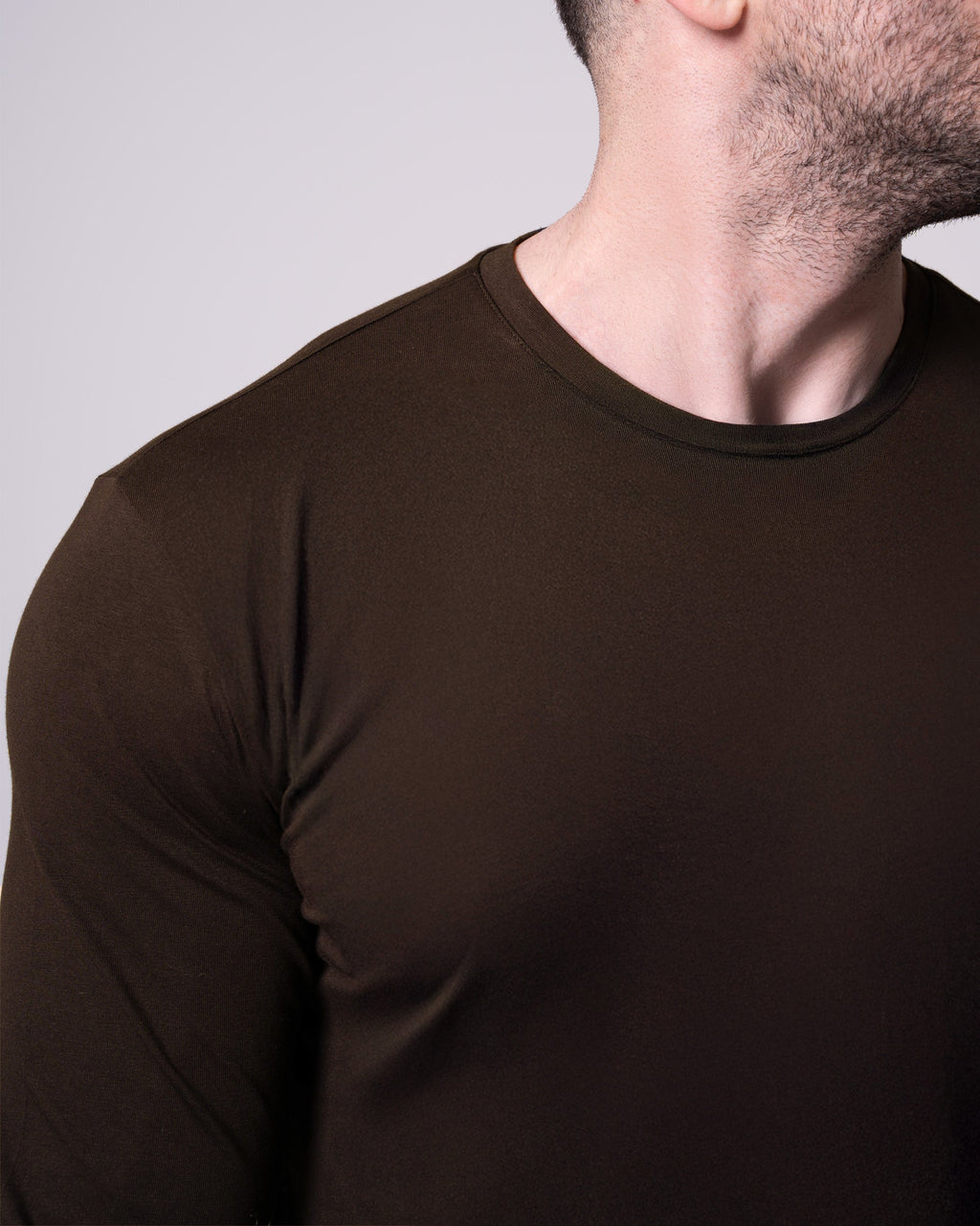 Brown Long-Sleeve T-Shirt