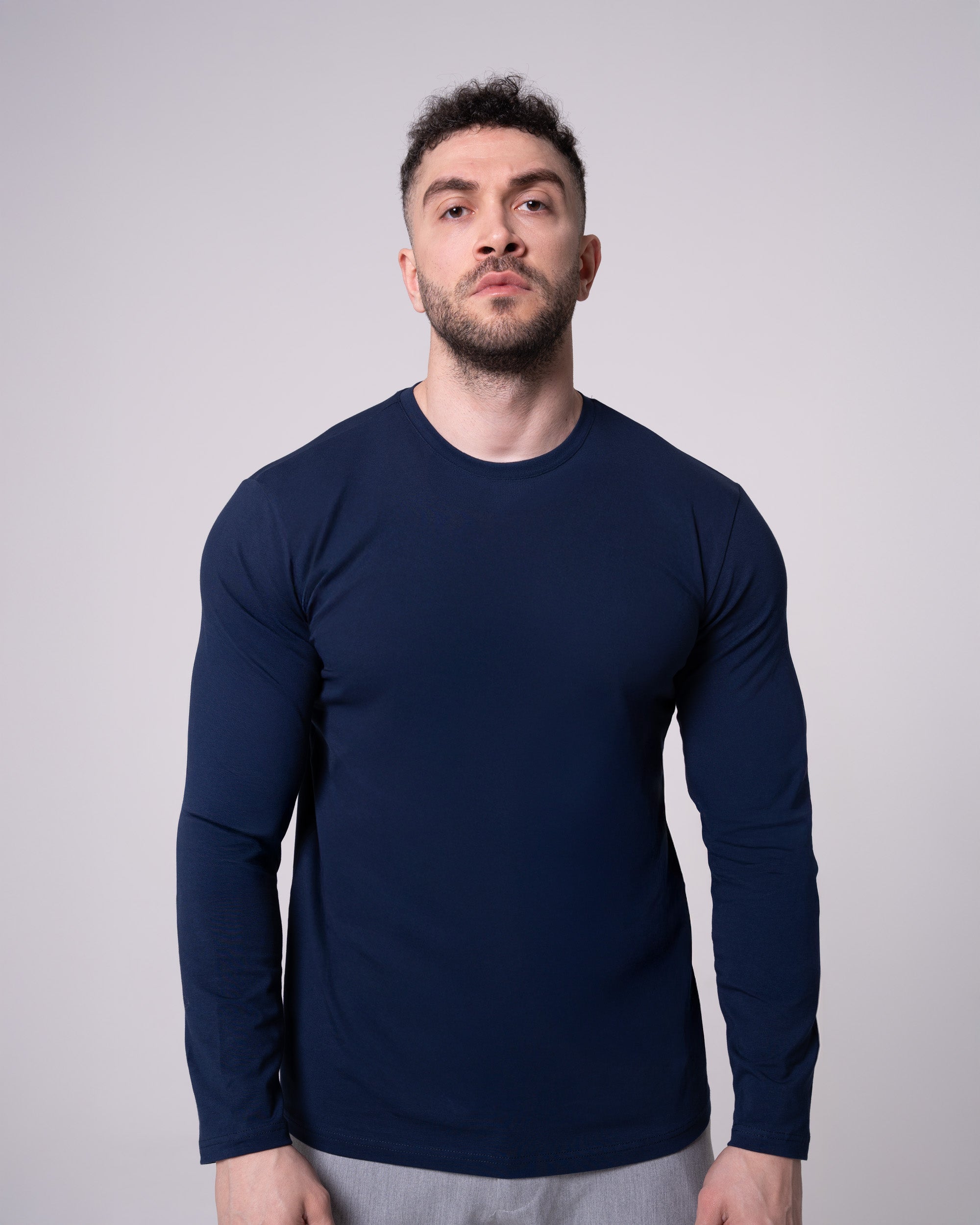 Navy Blue Long-Sleeve T-Shirt