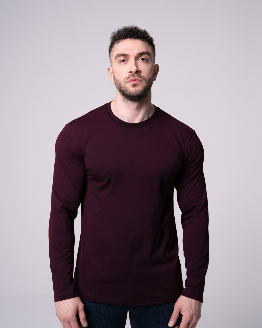Burgundry Long-Sleeve T-Shirt