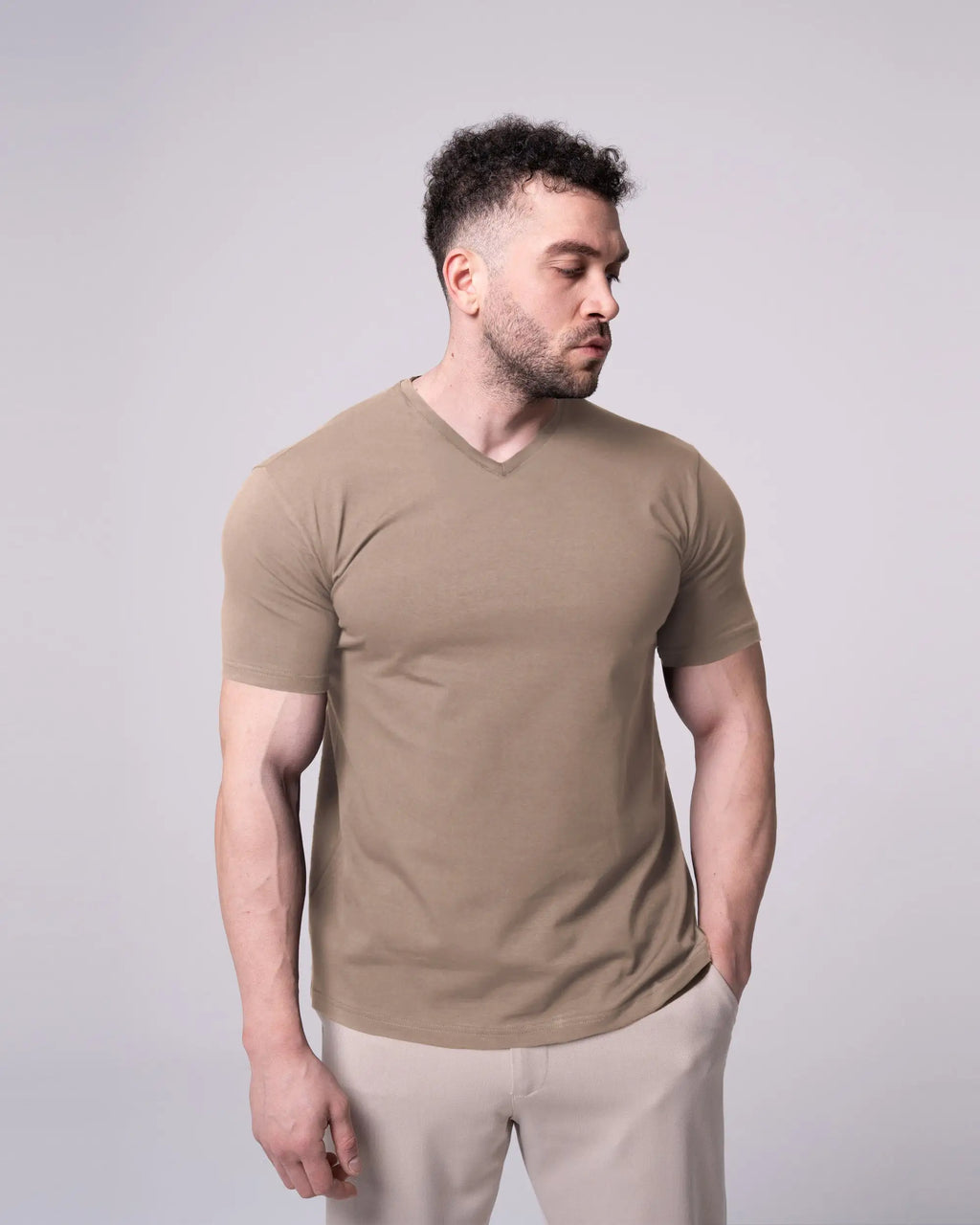 Stone V-Neck T-Shirt