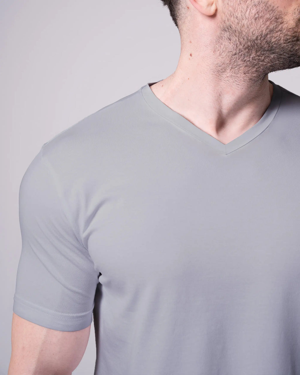 Gray V-Neck T-Shirt