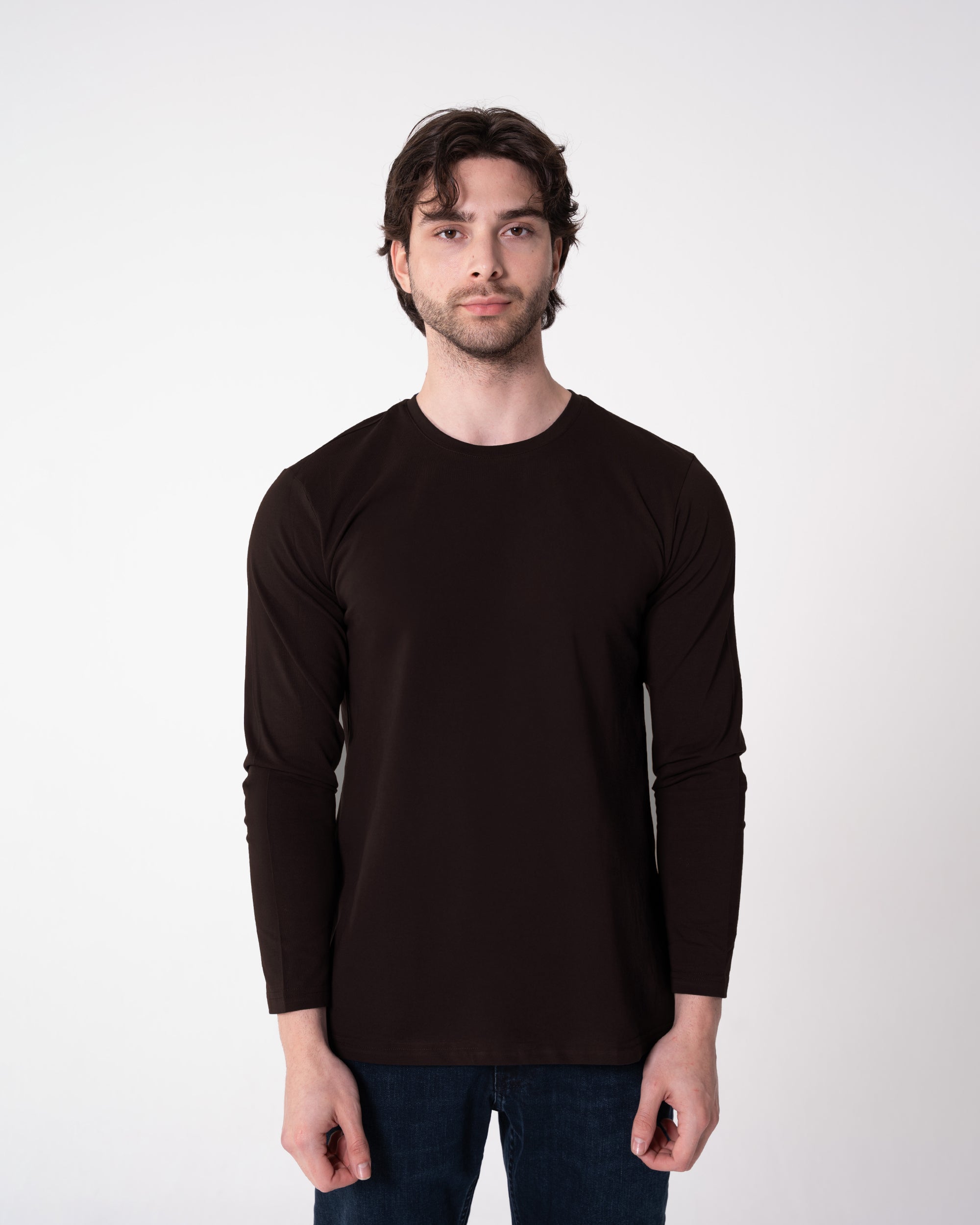 Brown Long-Sleeve T-Shirt