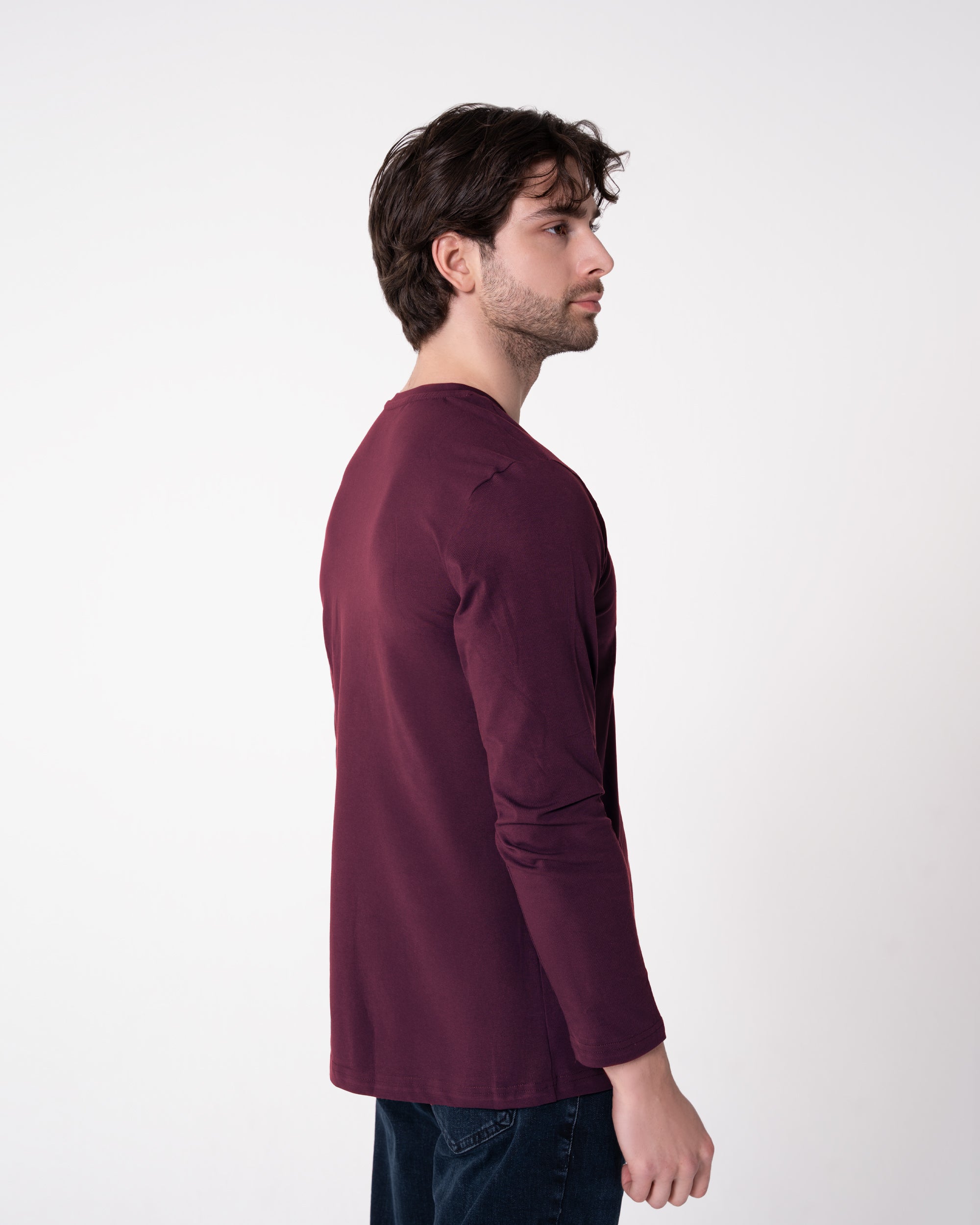 Burgundry Long-Sleeve T-Shirt