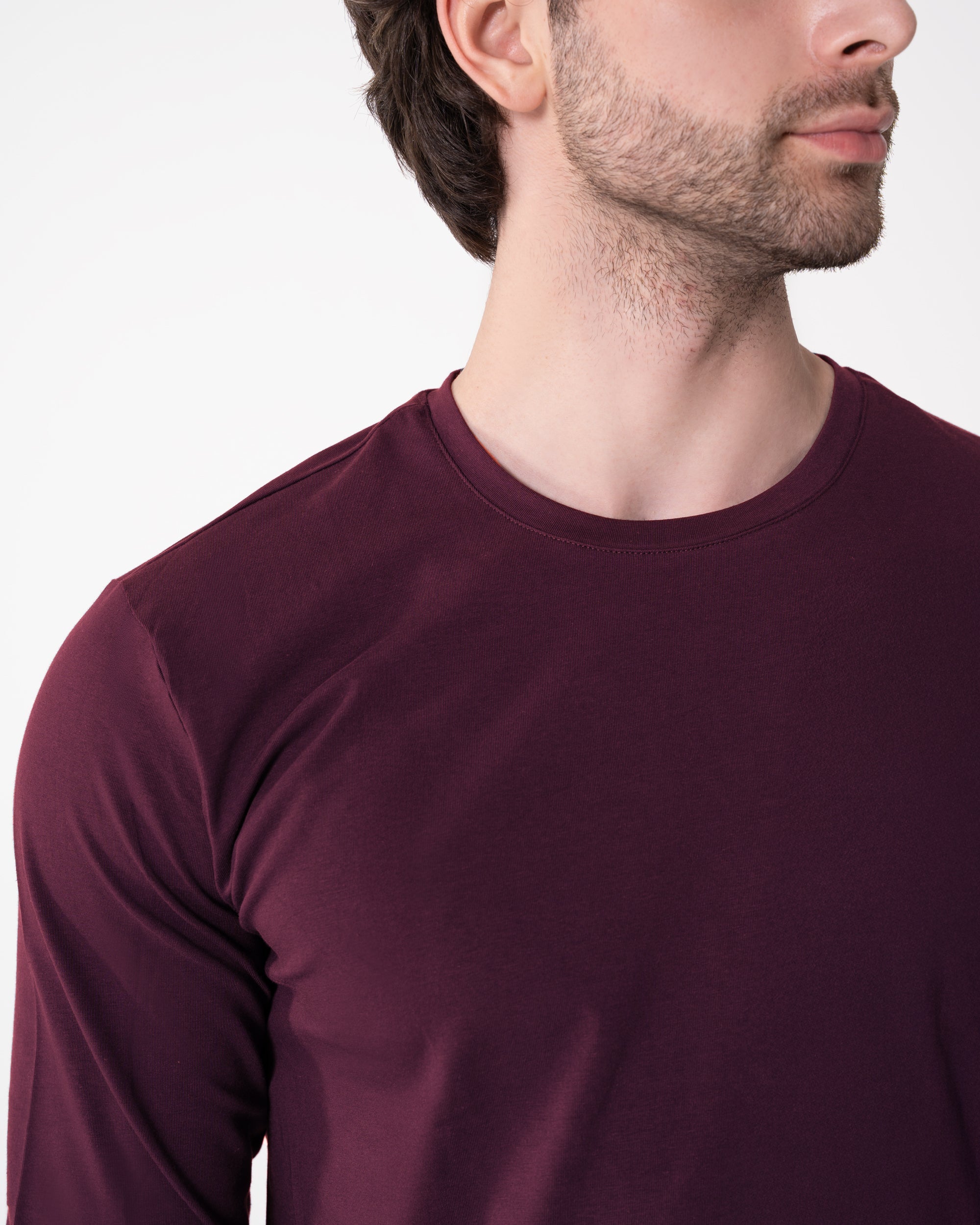 Burgundry Long-Sleeve T-Shirt