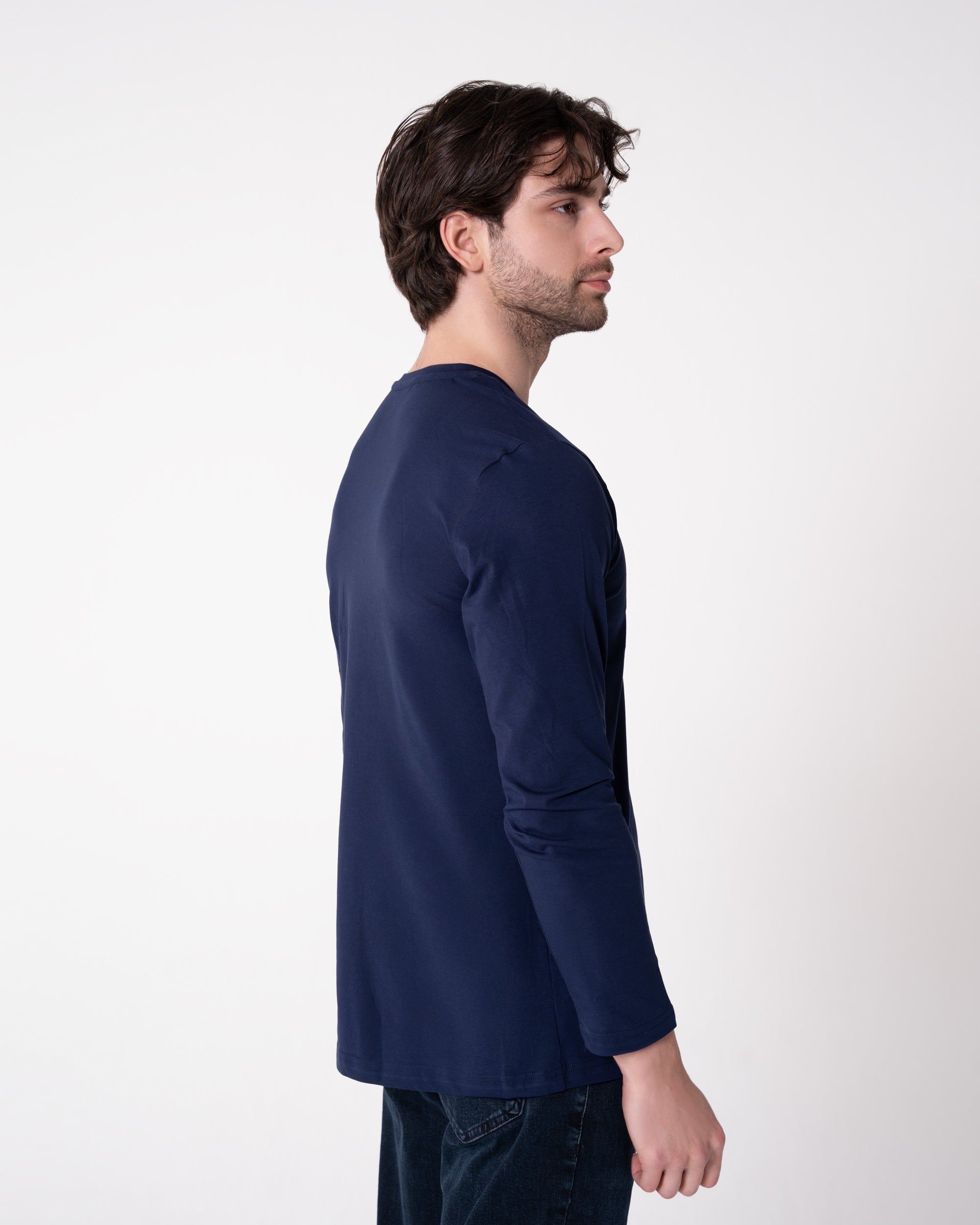Navy Blue Long-Sleeve T-Shirt
