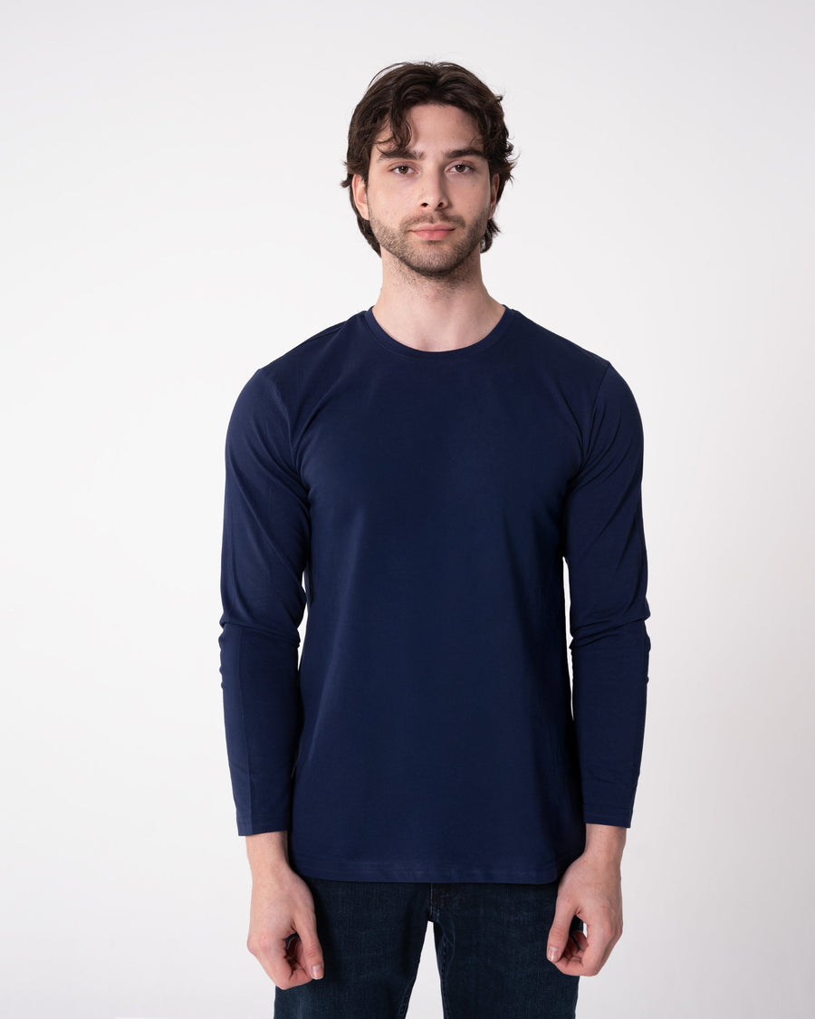 Navy Blue Long-Sleeve T-Shirt