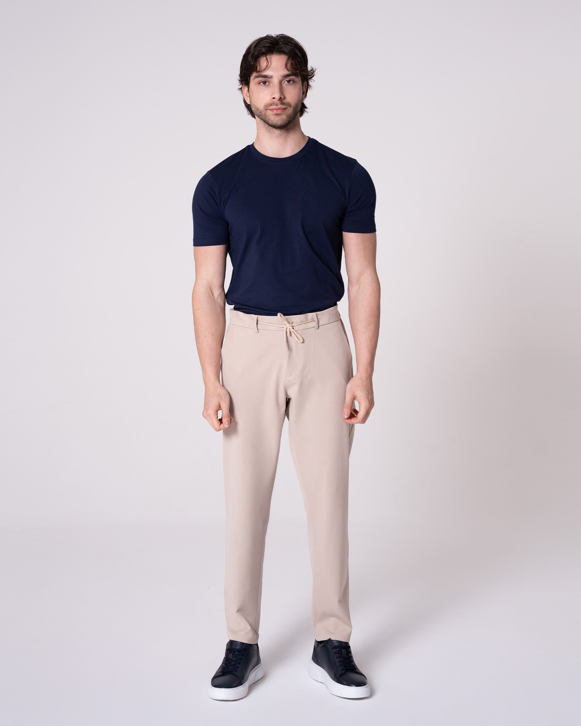 Beige Jogger Pants