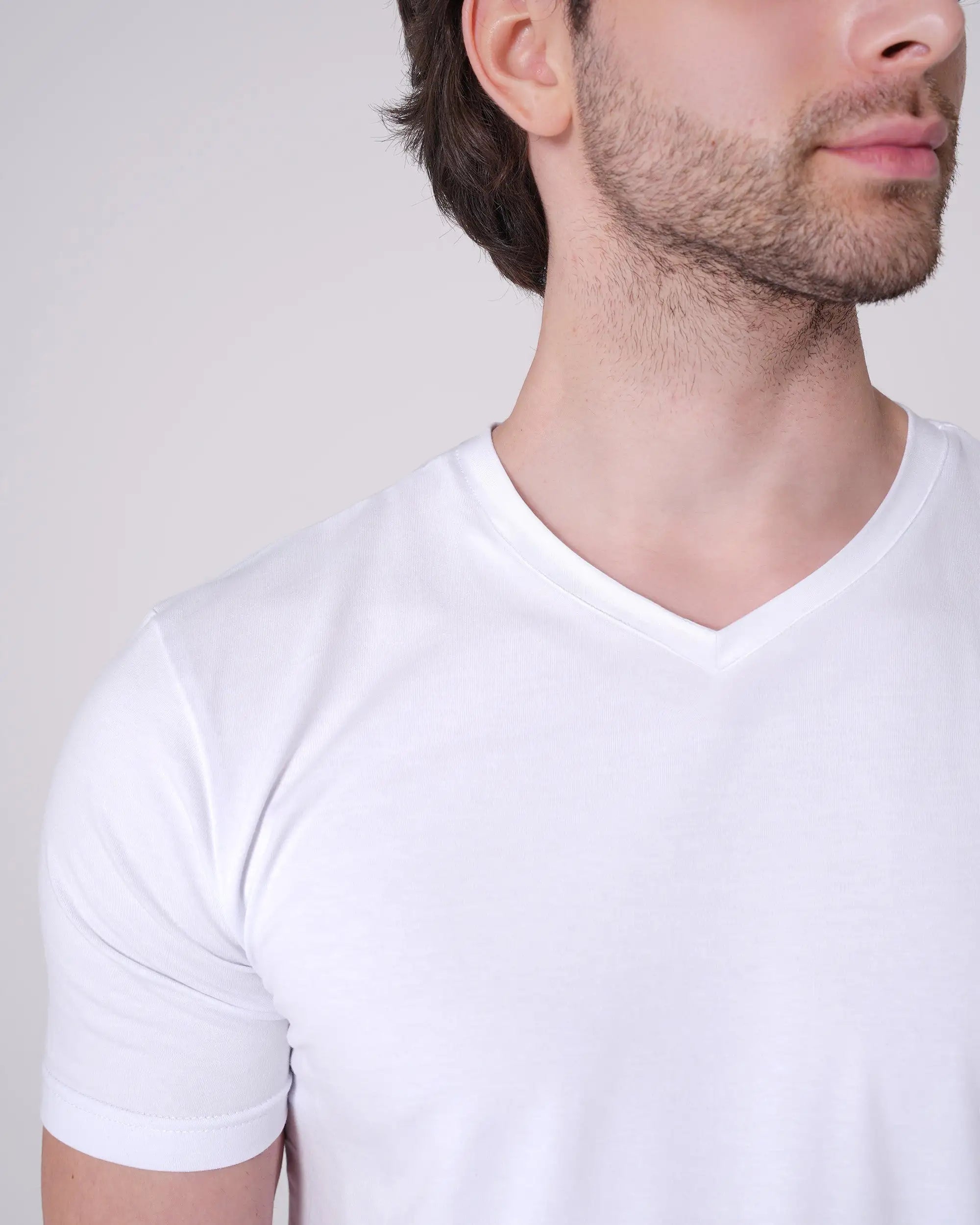 White V-Neck T-Shirt
