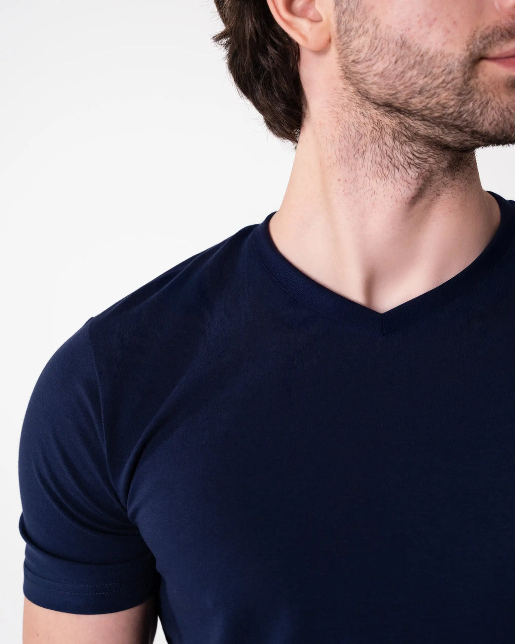 Navy Blue V-Neck T-Shirt