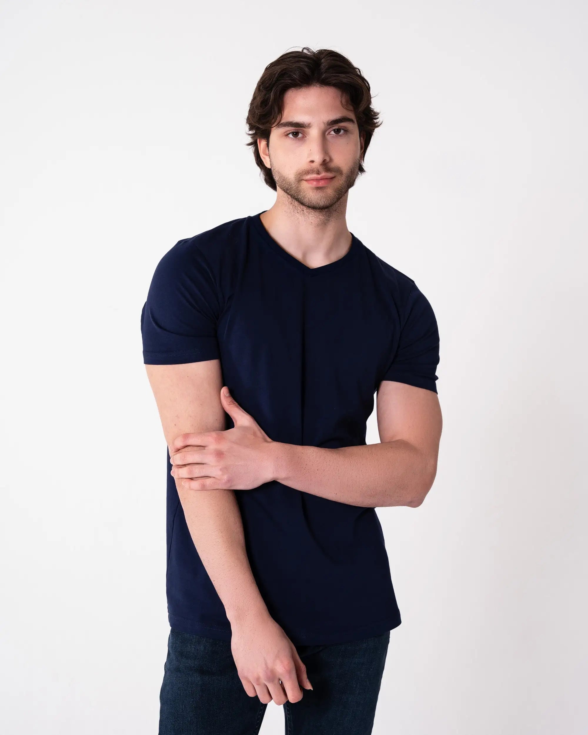Navy Blue V-Neck T-Shirt