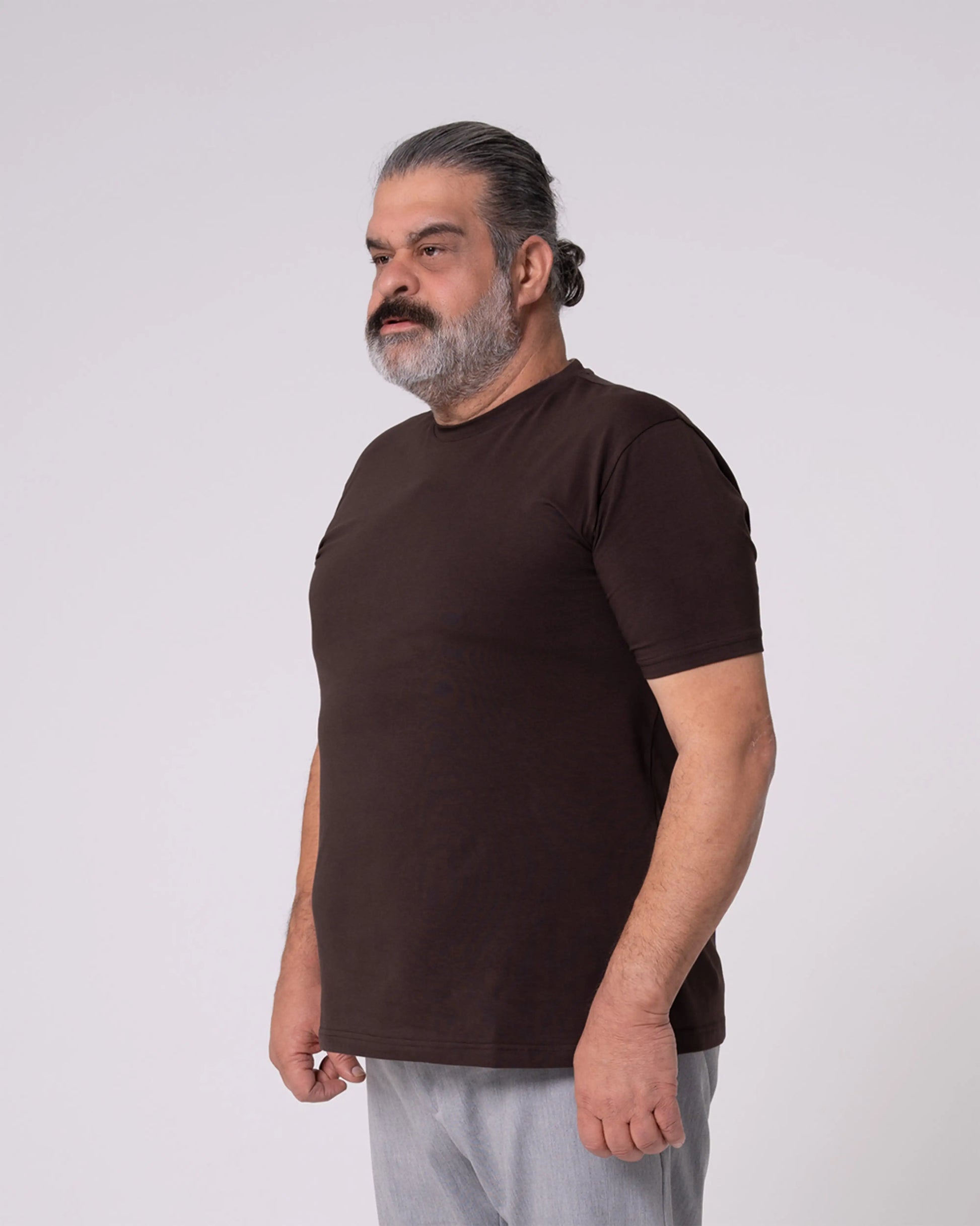 Kahverengi Bisiklet Yaka Tişört Craftlabel