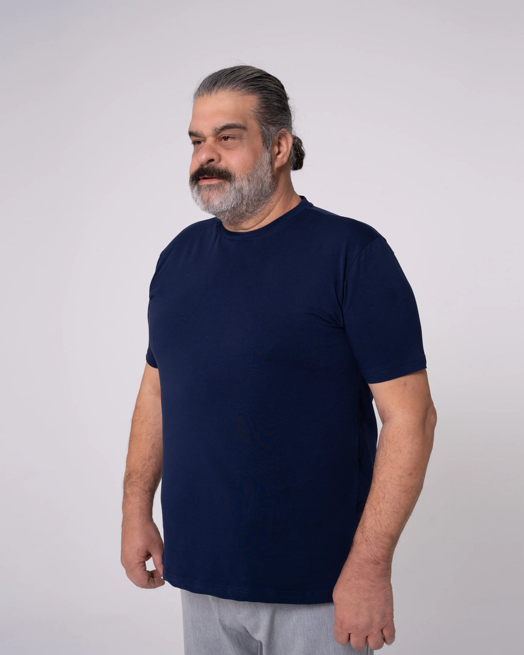 Lacivert Bisiklet Yaka Tişört Craftlabel