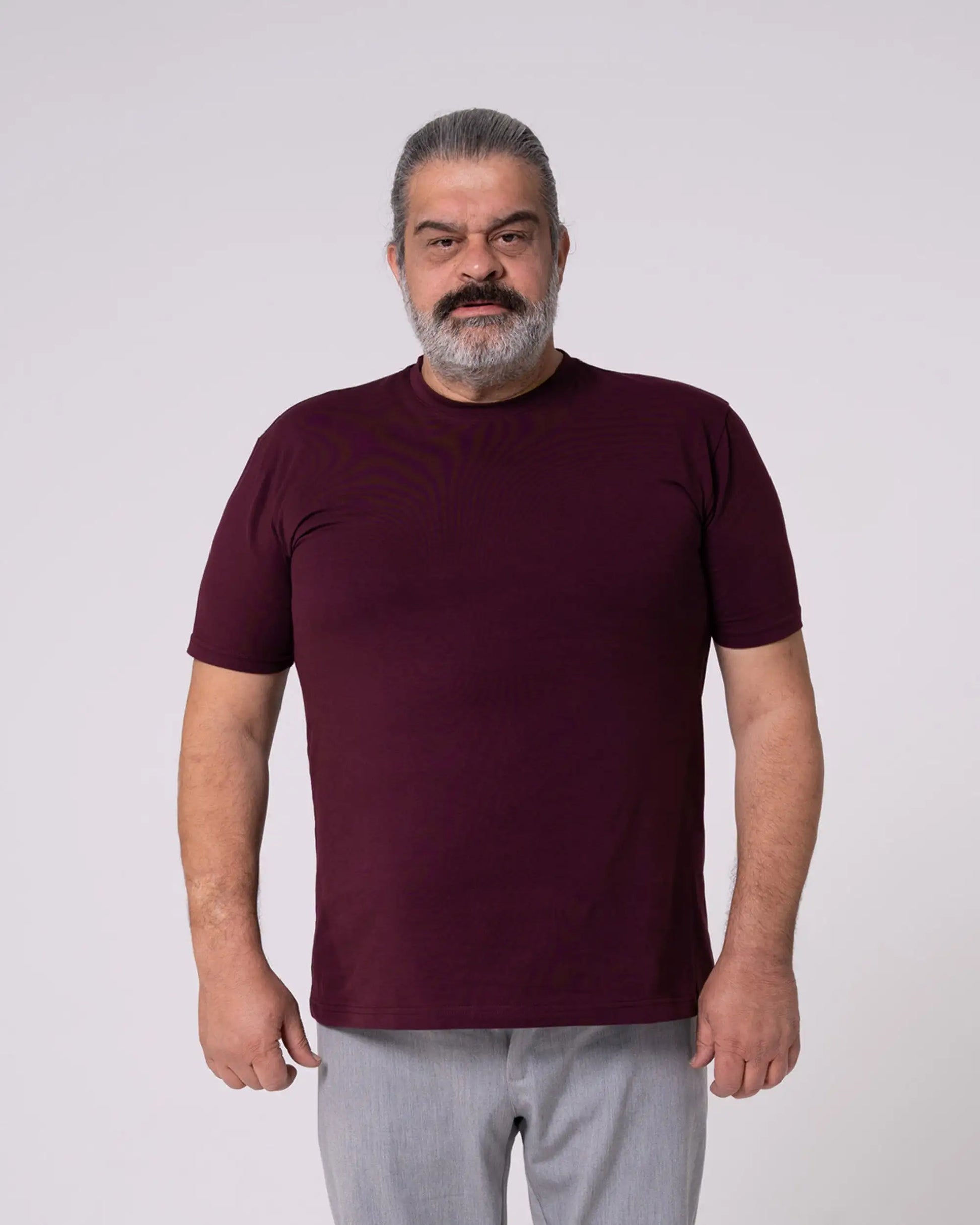 Bordo Bisiklet Yaka Tişört Craftlabel