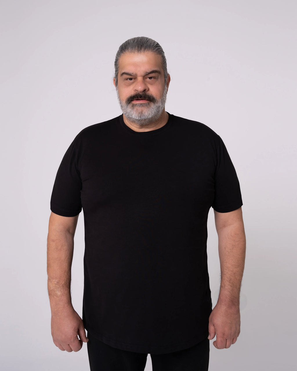 Siyah Bisiklet Yaka Tişört Craftlabel