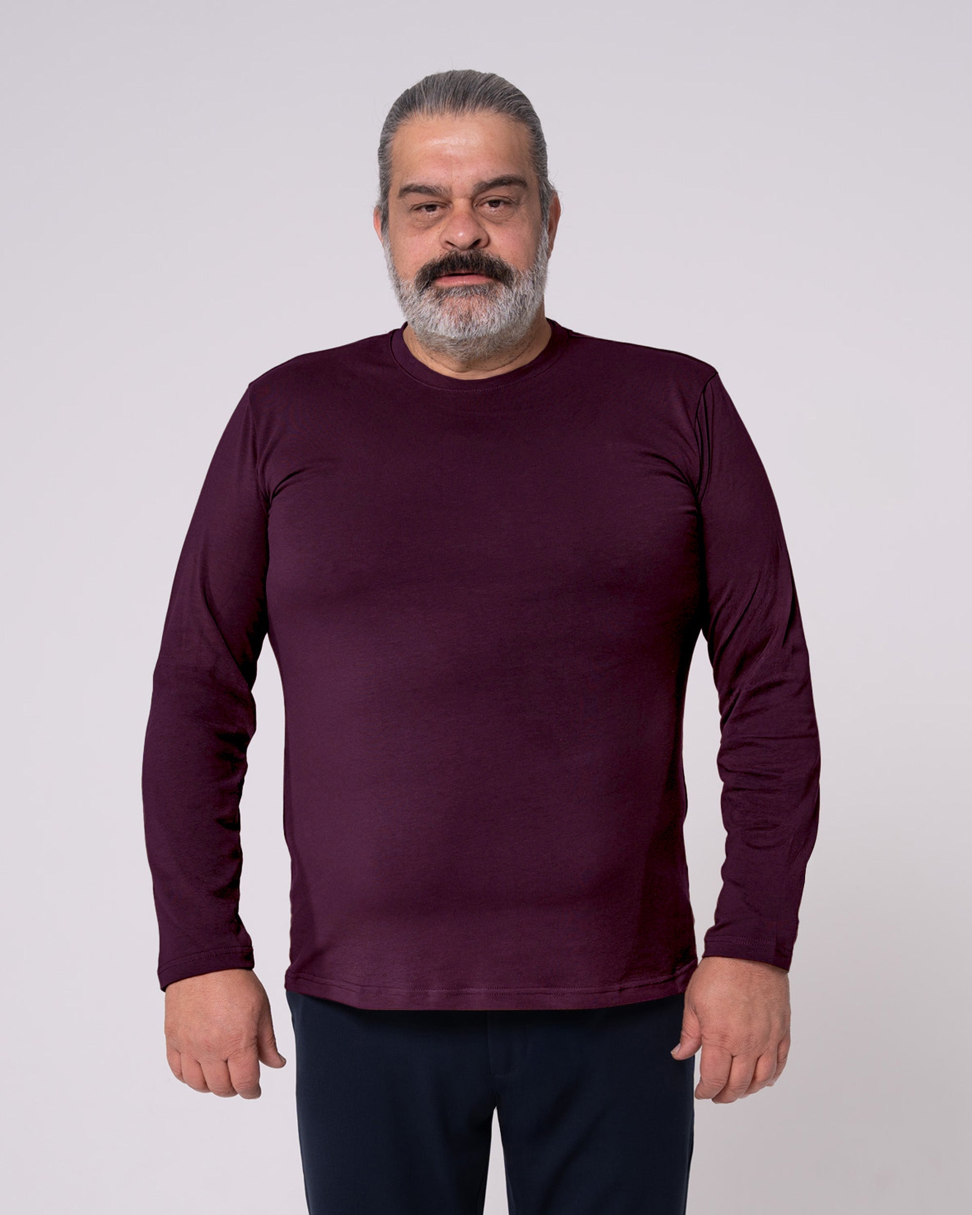 Burgundry Long-Sleeve T-Shirt