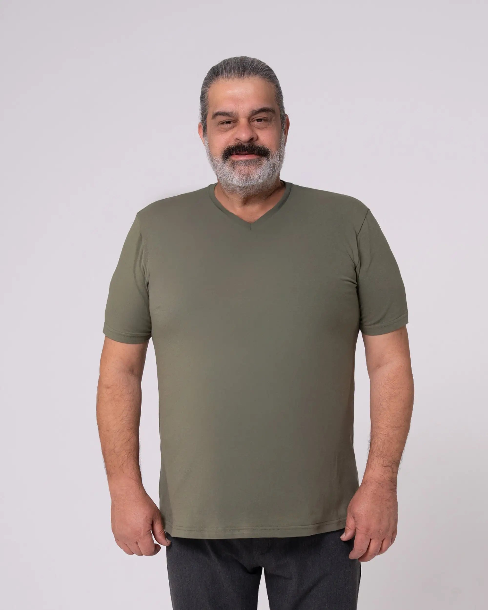 Olive V-Neck T-Shirt