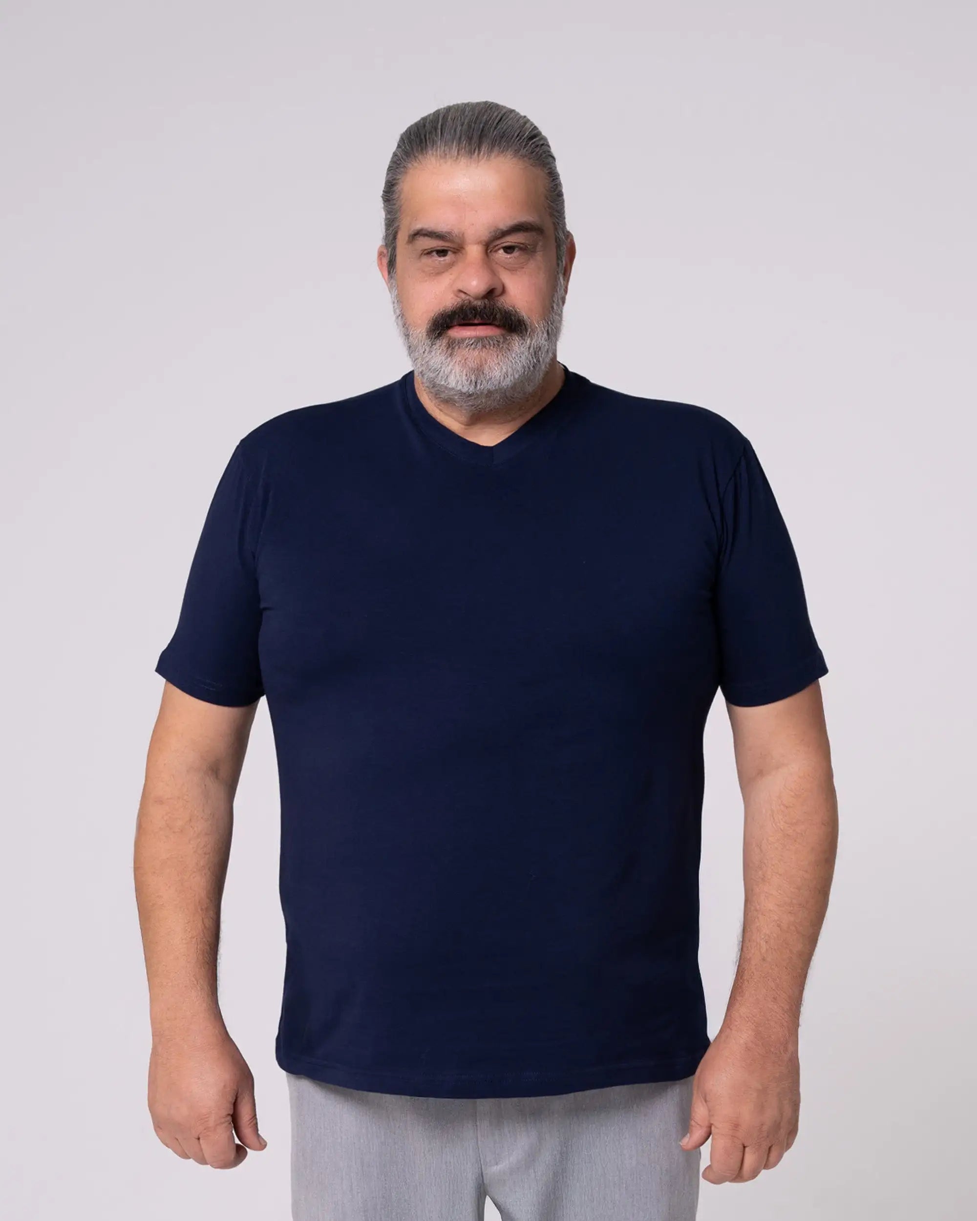 Navy Blue V-Neck T-Shirt