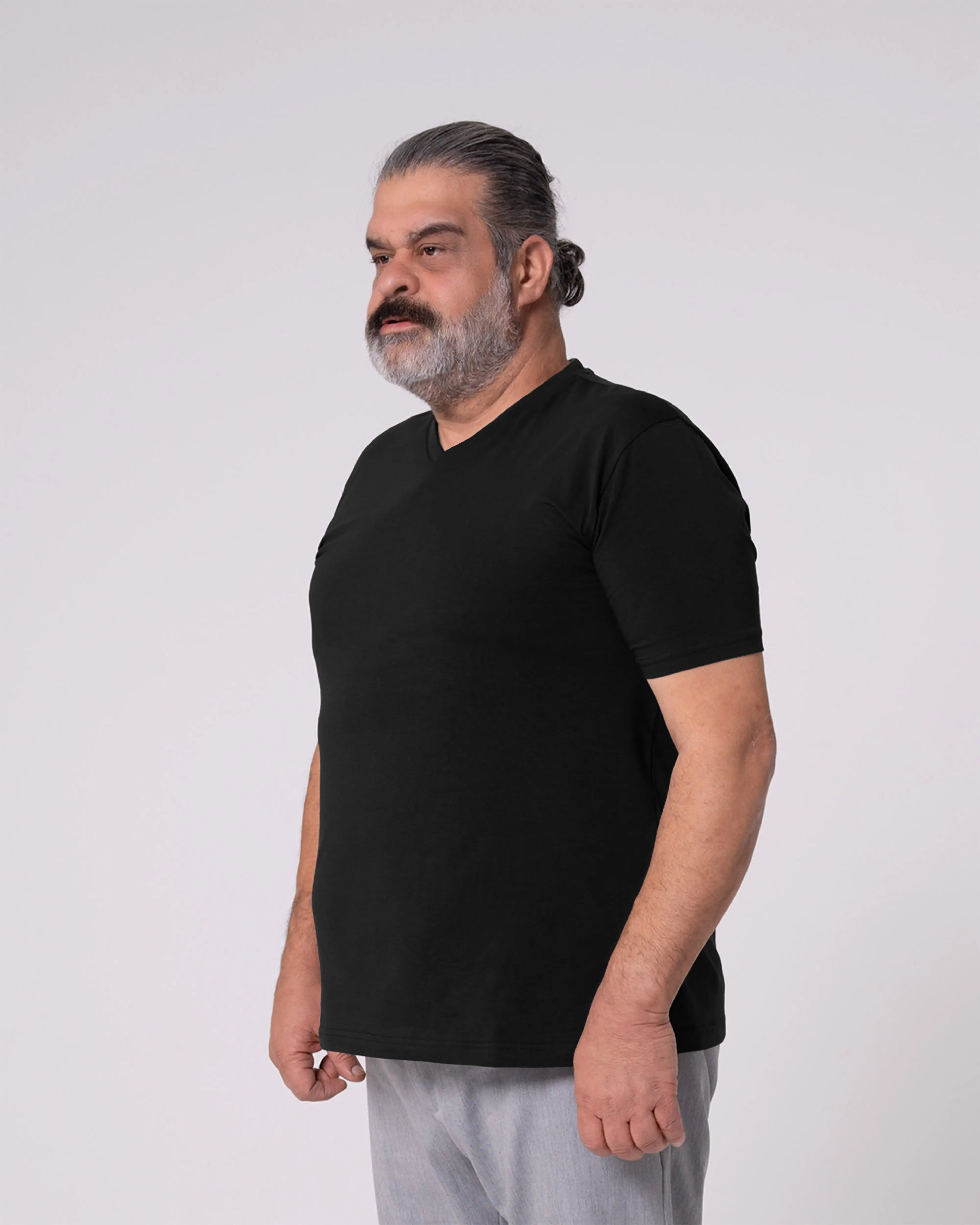 Black V-Neck T-Shirt