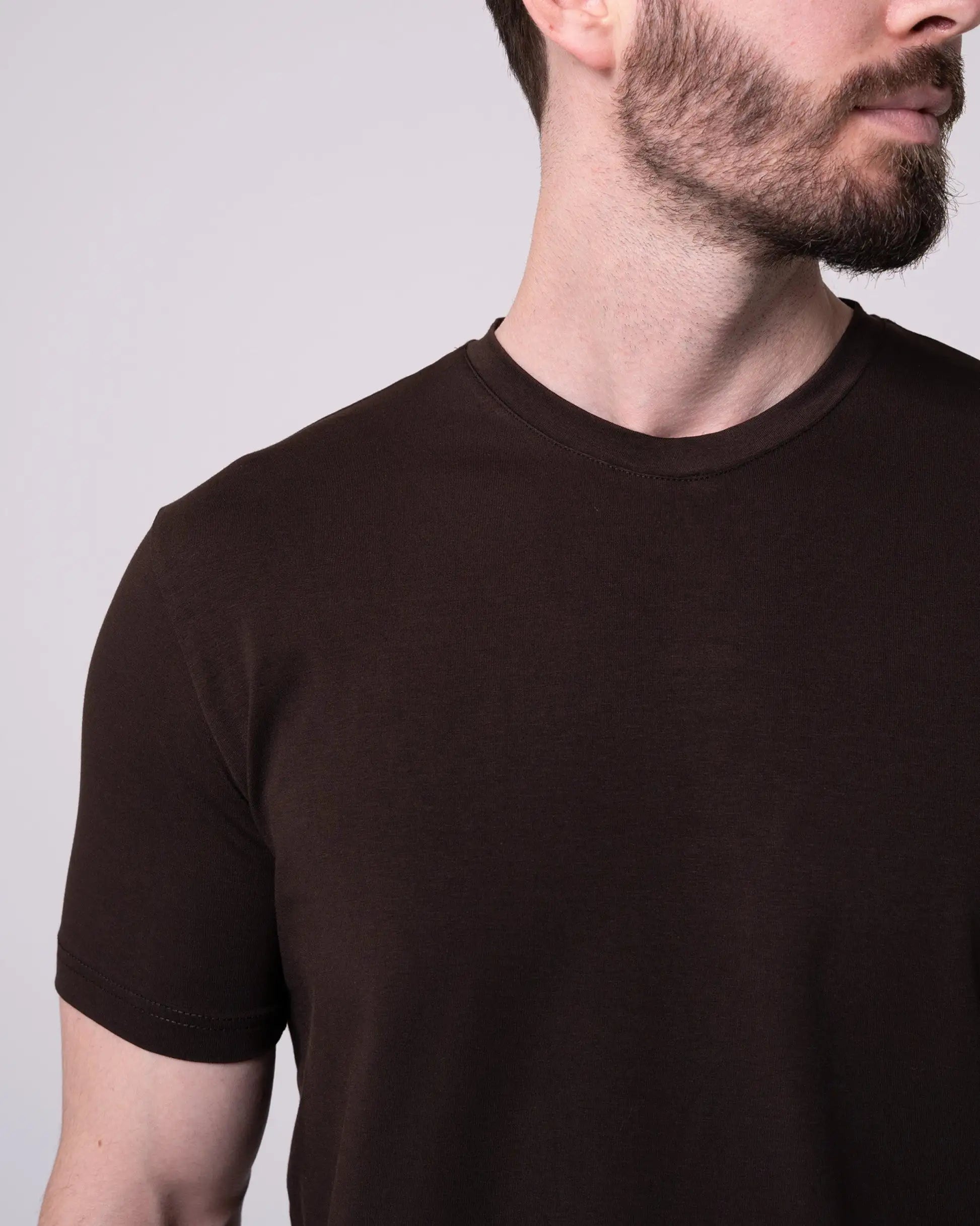 Kahverengi Bisiklet Yaka Tişört Craftlabel