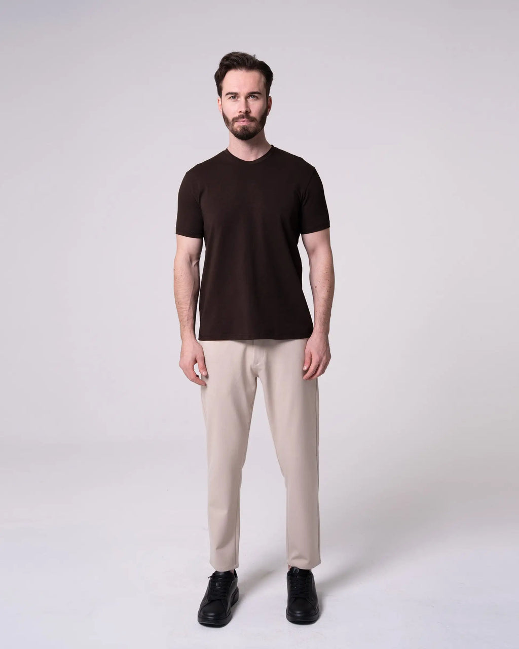 Kahverengi Bisiklet Yaka Tişört Craftlabel