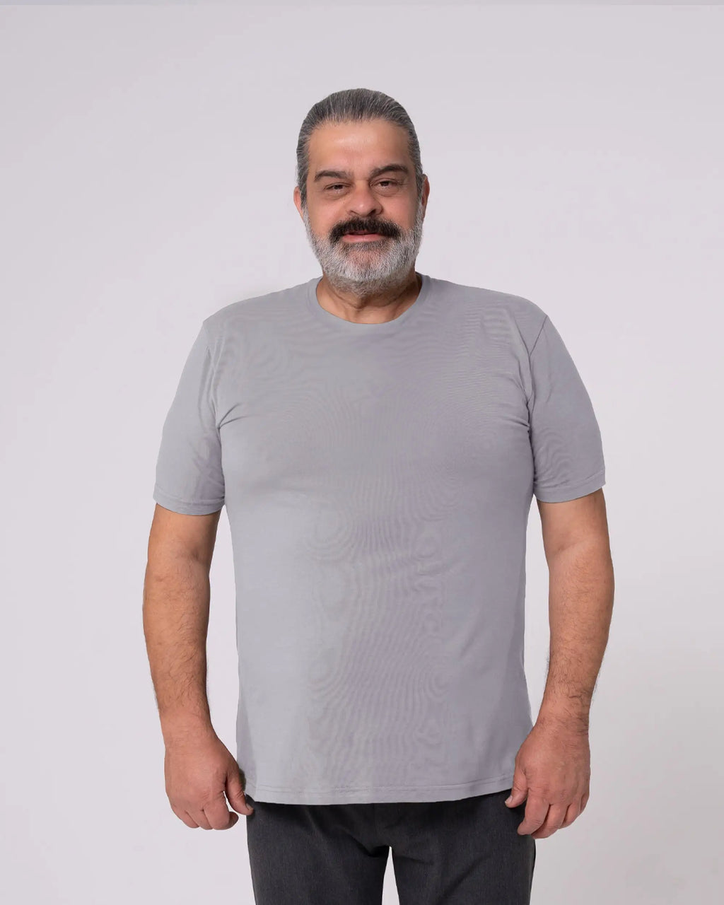 Gri Bisiklet Yaka Tişört Craftlabel